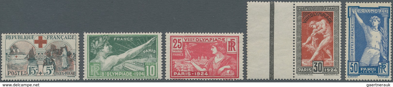 Frankreich: 1918, 15 C + 5 C Red Cross, 10 C - 50 C Olympic Games Paris And 1.50 Fr+3.50 Fr National - Covers & Documents