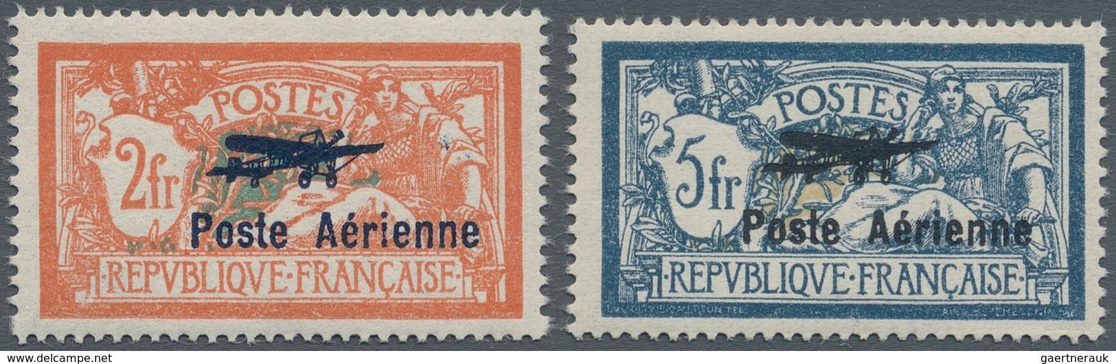 Frankreich: 1927, 2 Fr. Und 5 Fr., Außergewöhnlich Gut Zentriert Für Diese Immer Dezentrierte Serie, - Lettres & Documents