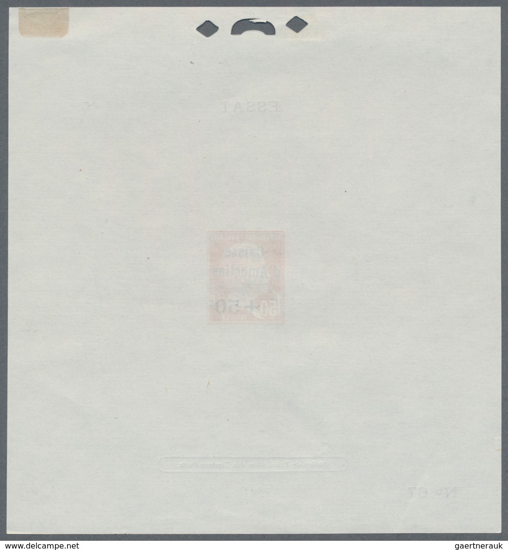 Frankreich: 1927, National Debt Fund, Complete Set Of Three Values Each As Essai (numbered Epreuve D - Lettres & Documents