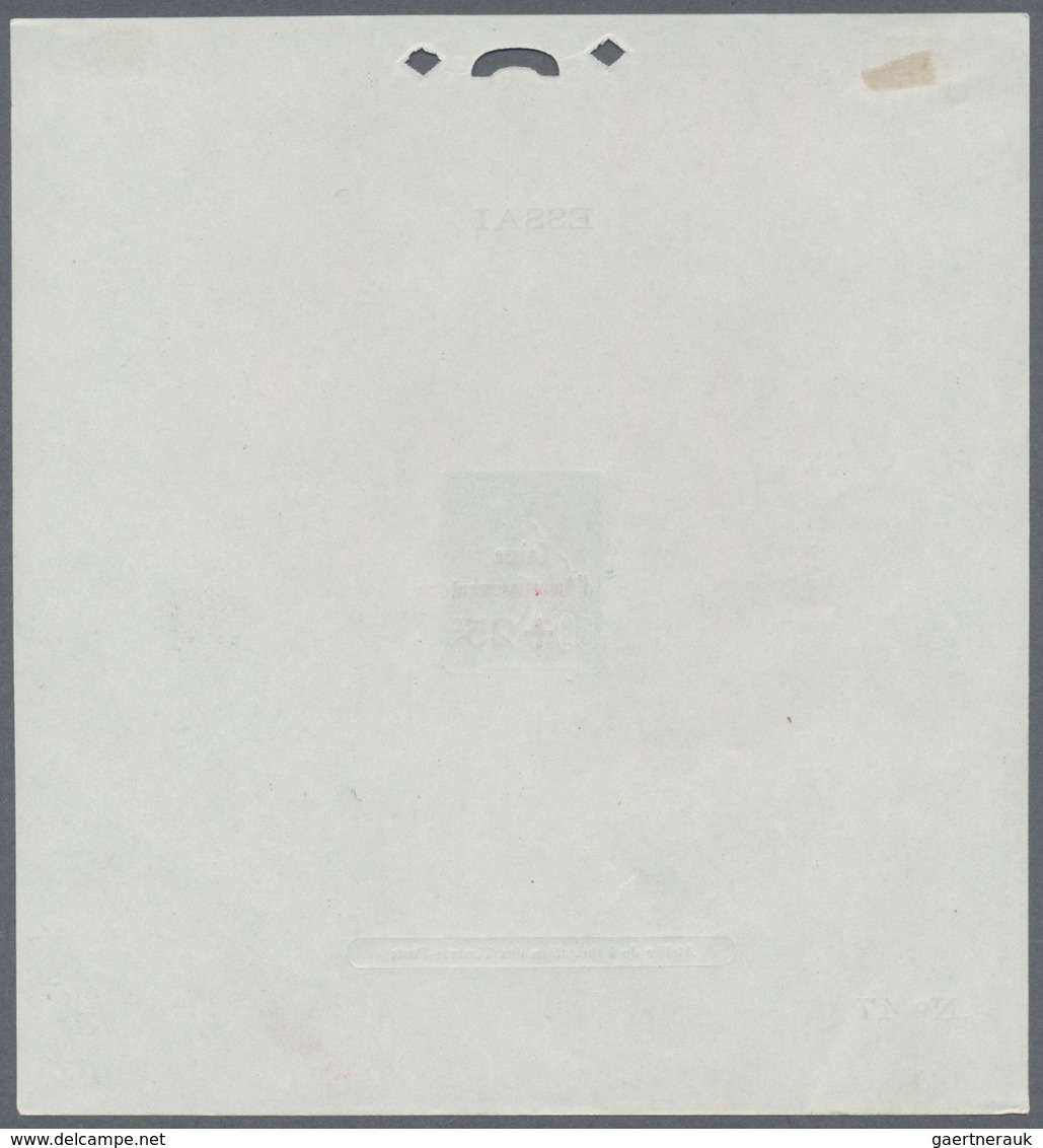 Frankreich: 1927, National Debt Fund, Complete Set Of Three Values Each As Essai (numbered Epreuve D - Covers & Documents