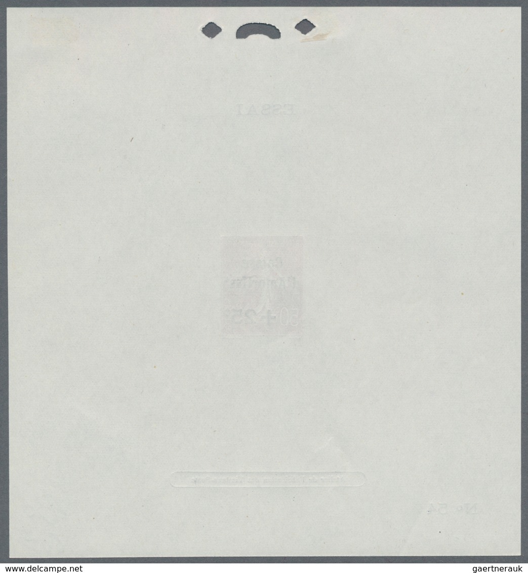 Frankreich: 1927, National Debt Fund, Complete Set Of Three Values Each As Essai (numbered Epreuve D - Covers & Documents