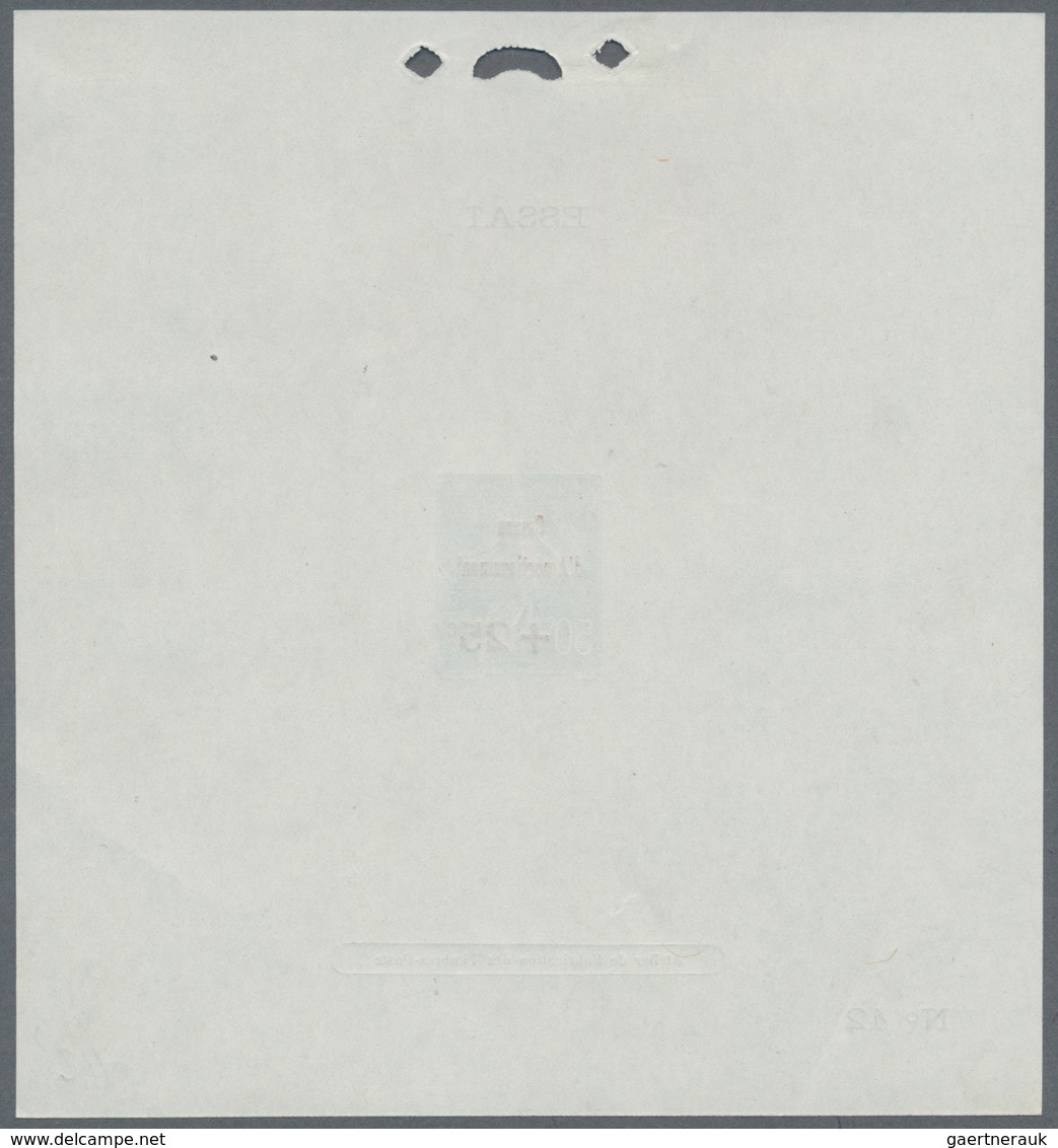 Frankreich: 1927, National Debt Fund, Complete Set Of Three Values Each As Essai (numbered Epreuve D - Covers & Documents