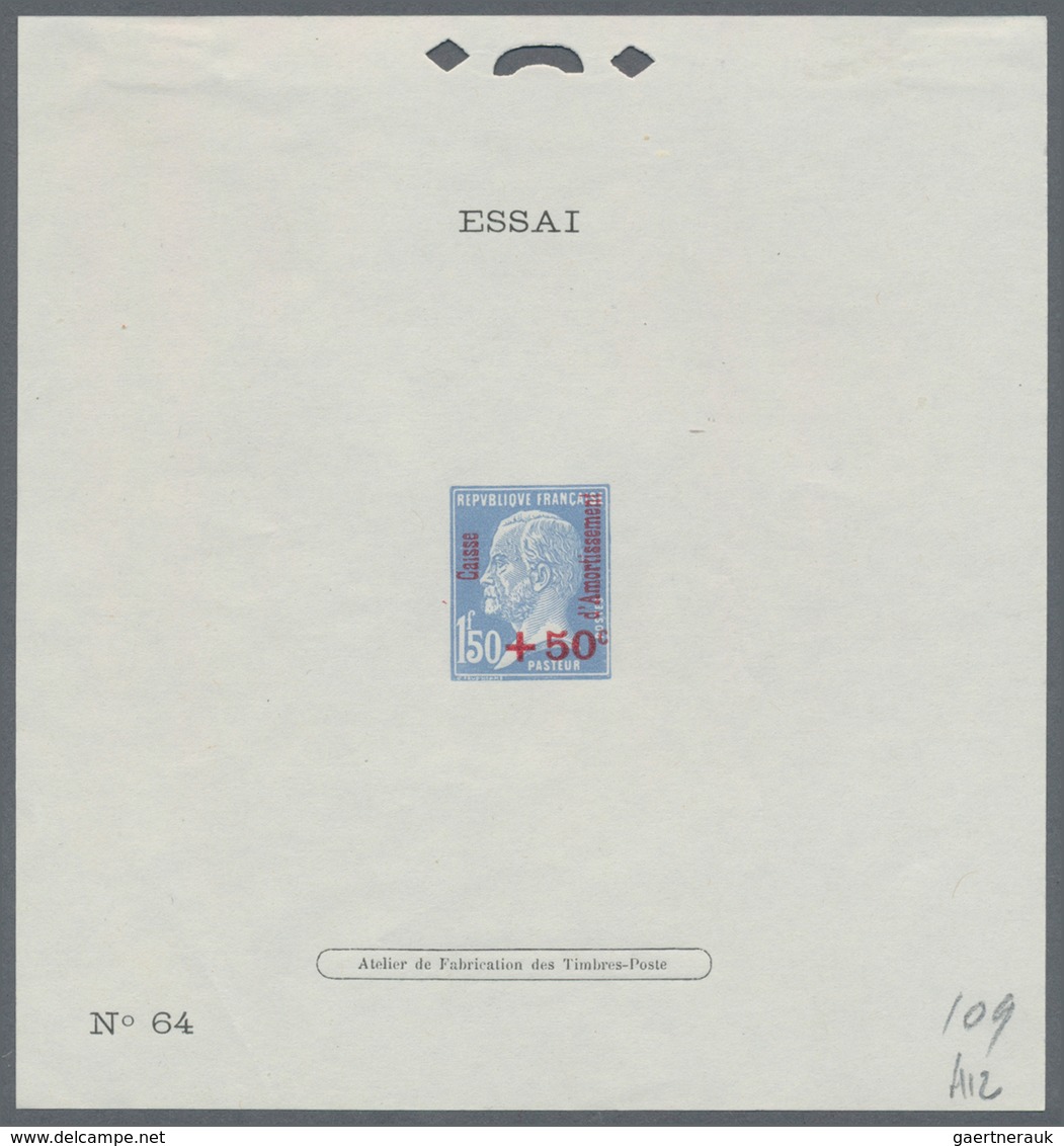 Frankreich: 1927, National Debt Fund, Complete Set Of Three Values Each As Essai (numbered Epreuve D - Covers & Documents