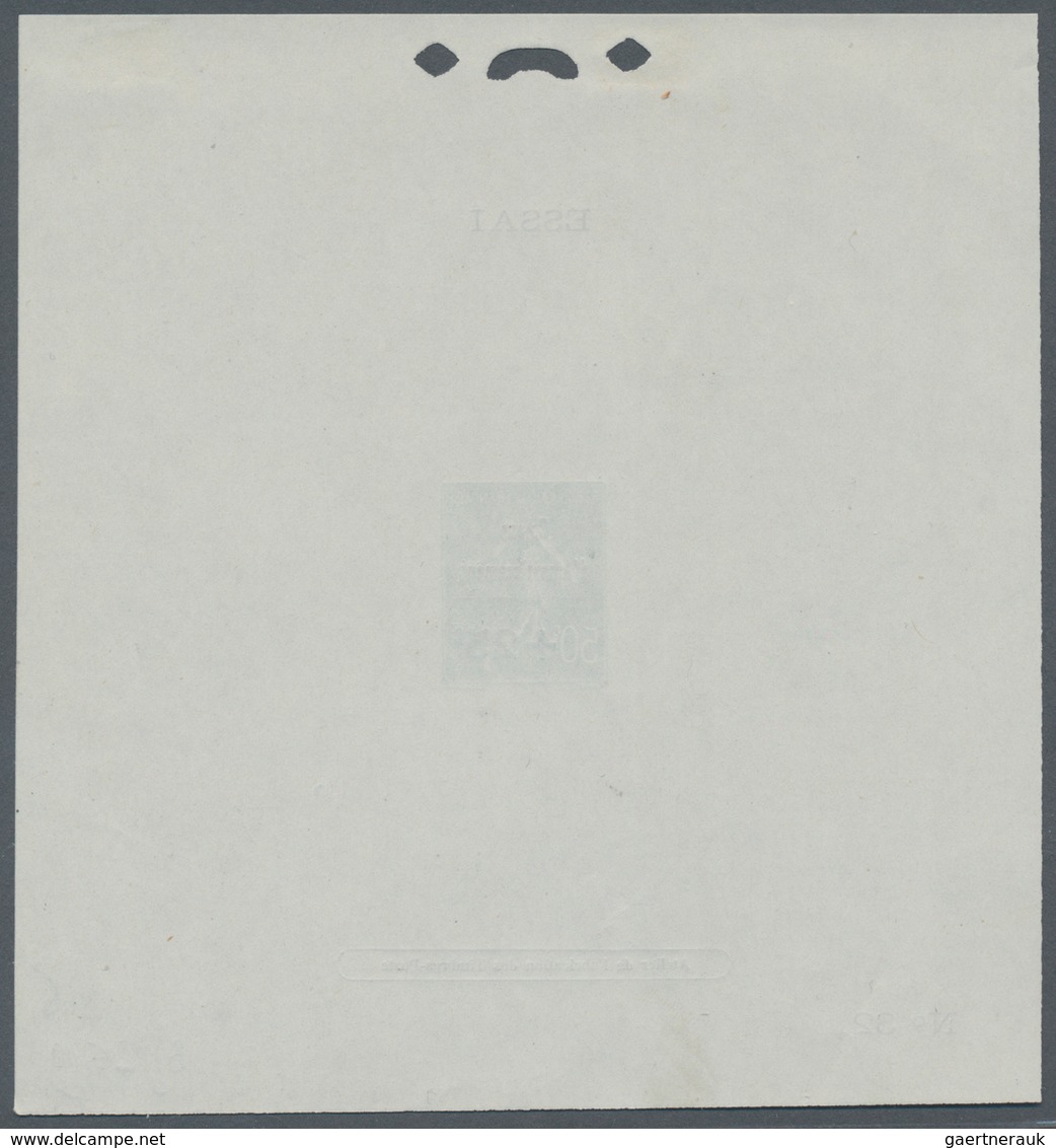 Frankreich: 1927, National Debt Fund, 50c. Essai (numbered Epreuve De Luxe) With Imprint "Atelier De - Covers & Documents