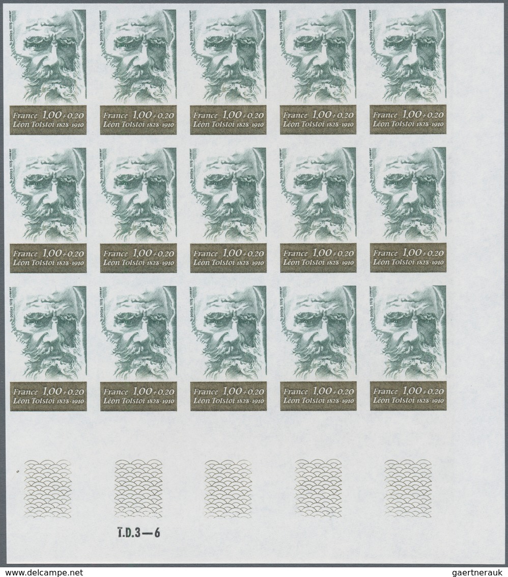 Frankreich: 1978, Prominent Persons Complete Set Of Six 1.00+0.20fr. Maria Noel, Georges Bernanos, L - Covers & Documents