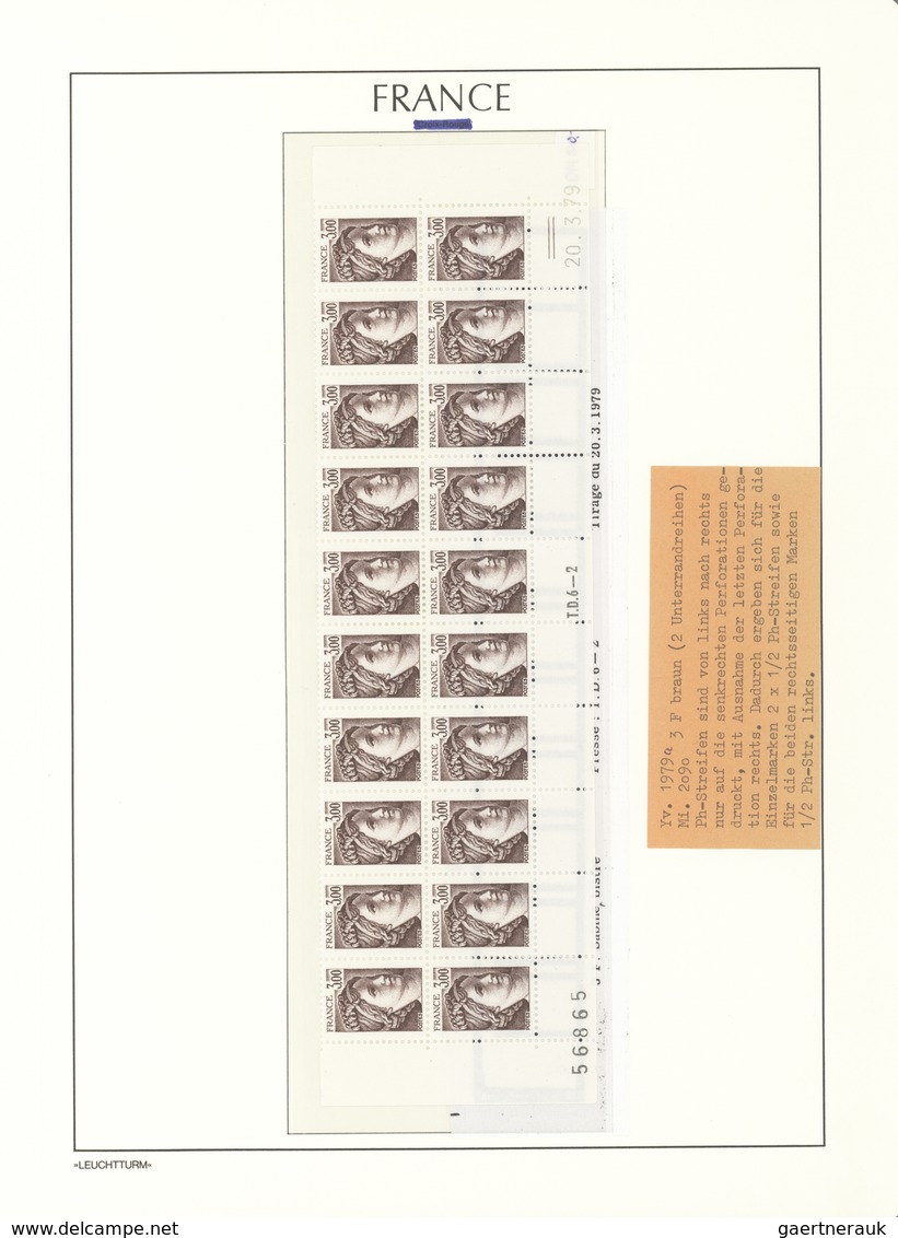 Frankreich: 1979, Postage Stamps MiNr. 2170 And 2501 Each In The Sheet Part WITH And WITHOUT Phospho - Covers & Documents