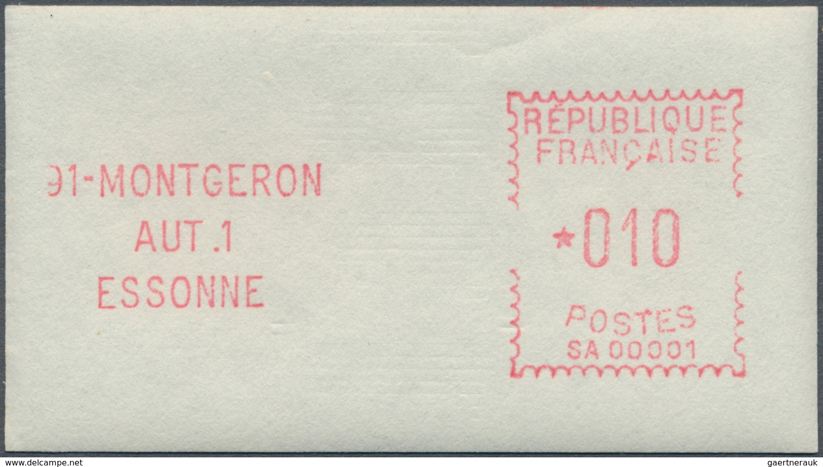 Frankreich - Automatenmarken: 1969, 0.10 Fr. Montgeron, Type II "Punkt Verschoben", Postfrisch. - Sonstige & Ohne Zuordnung