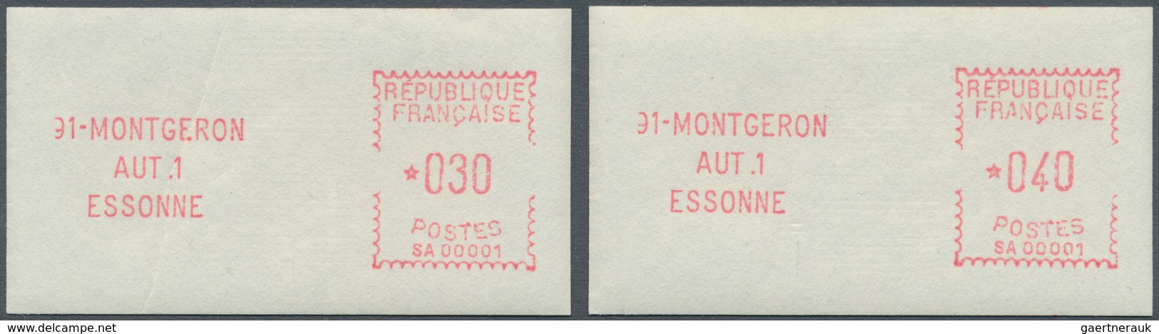 Frankreich - Automatenmarken: 1969, 0.30 Fr. Und 0.40 Fr. Montgeron, Type II "Punkt Verschoben", Zwe - Autres & Non Classés