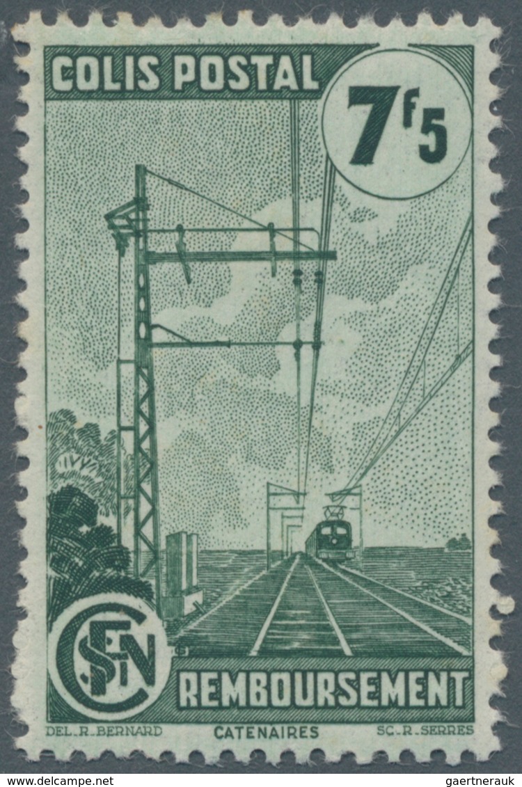 Frankreich - Postpaketmarken: 1944, Electricity Supply 7,50 Fr Without Watermark, Mint (Yv. 219 B, € - Sonstige & Ohne Zuordnung