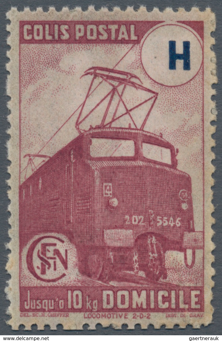 Frankreich - Postpaketmarken: 1945, Electro Locomotive 'red-wine Coloured' (Domicile, Lie-de-vin) In - Other & Unclassified