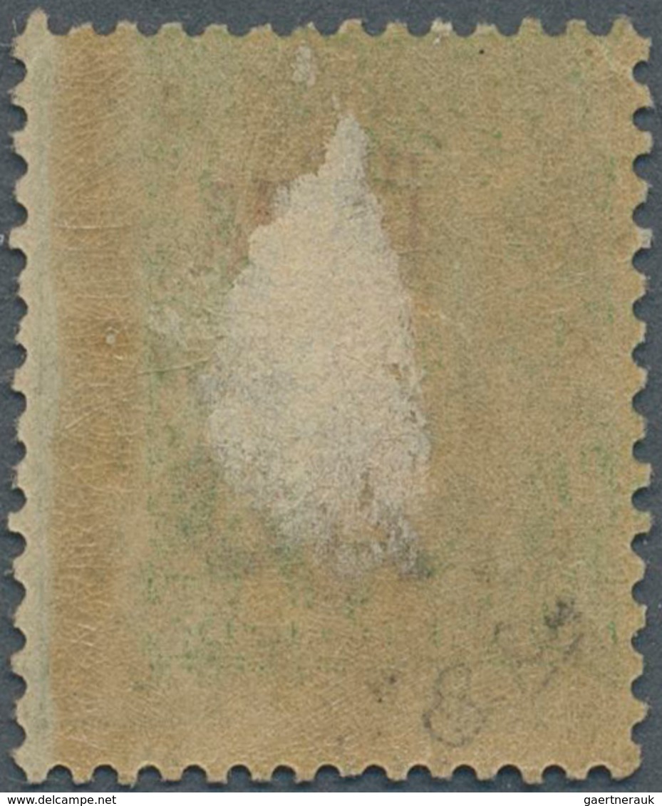 Französische Post In China: 1900, "25" On 5c. Yellow-green, Essay, Mint Original Gum With Paper Adhe - Autres & Non Classés