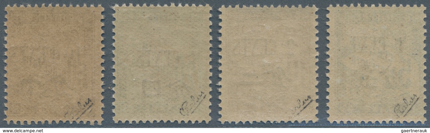 Französische Post In China - Portomarken: 1922, Overprints On France Type "Duval", Complete Set Of F - Sonstige & Ohne Zuordnung