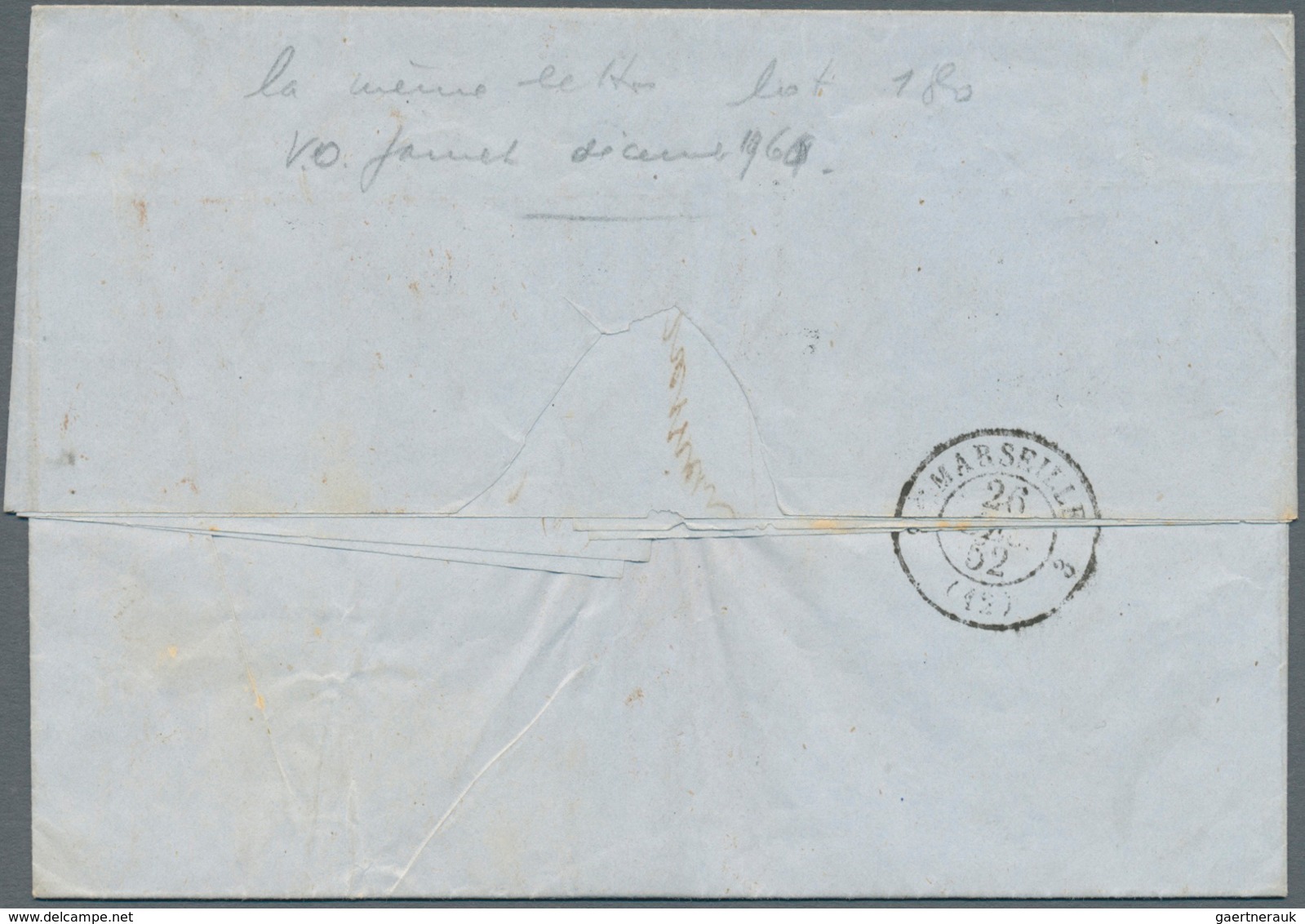 Französische Post In Der Levante: 1852. Stampless Envelope Written From Andrinople Dated '11th Dec 1 - Other & Unclassified