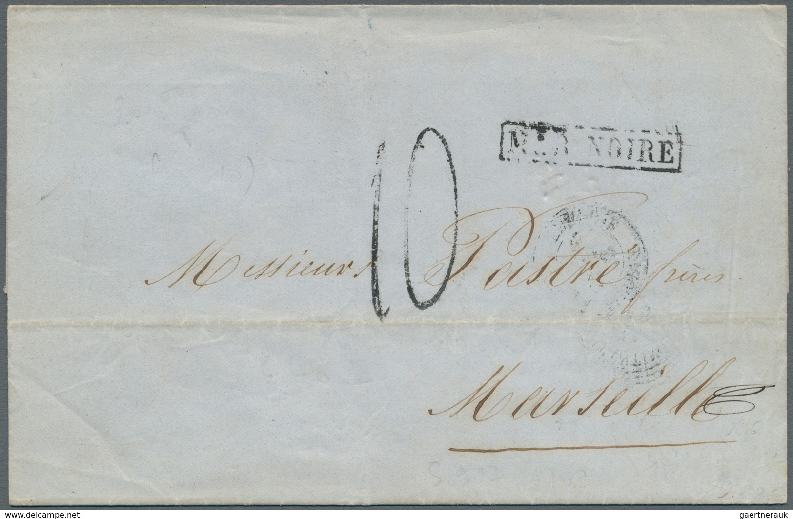 Französische Post In Der Levante: 1856. Stampless Envelope Written From Kamiesh Dated '29th March' A - Other & Unclassified