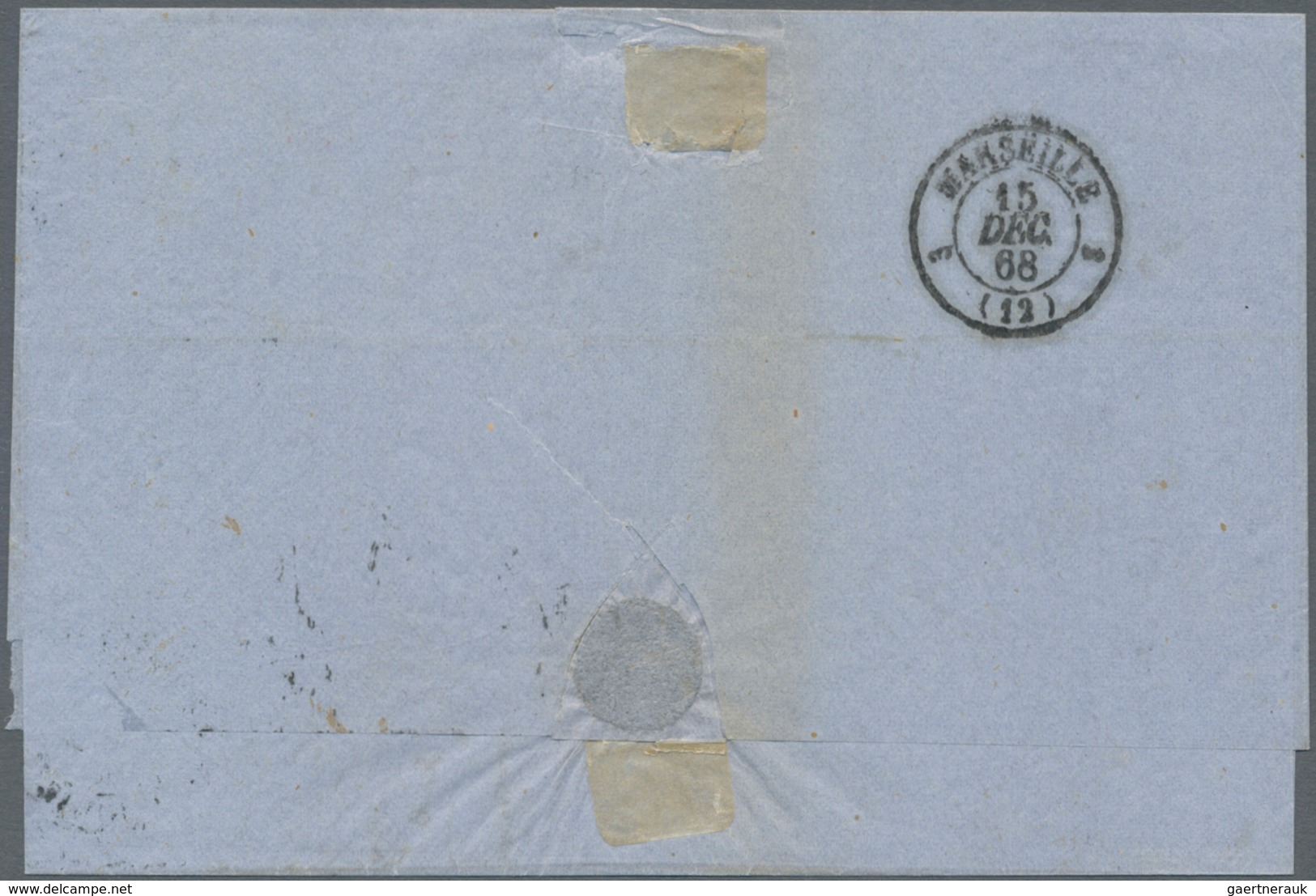 Französische Post In Der Levante: 1862/1868. 40 C Orange, Single Franking Tied By Very Clear Dotted - Other & Unclassified