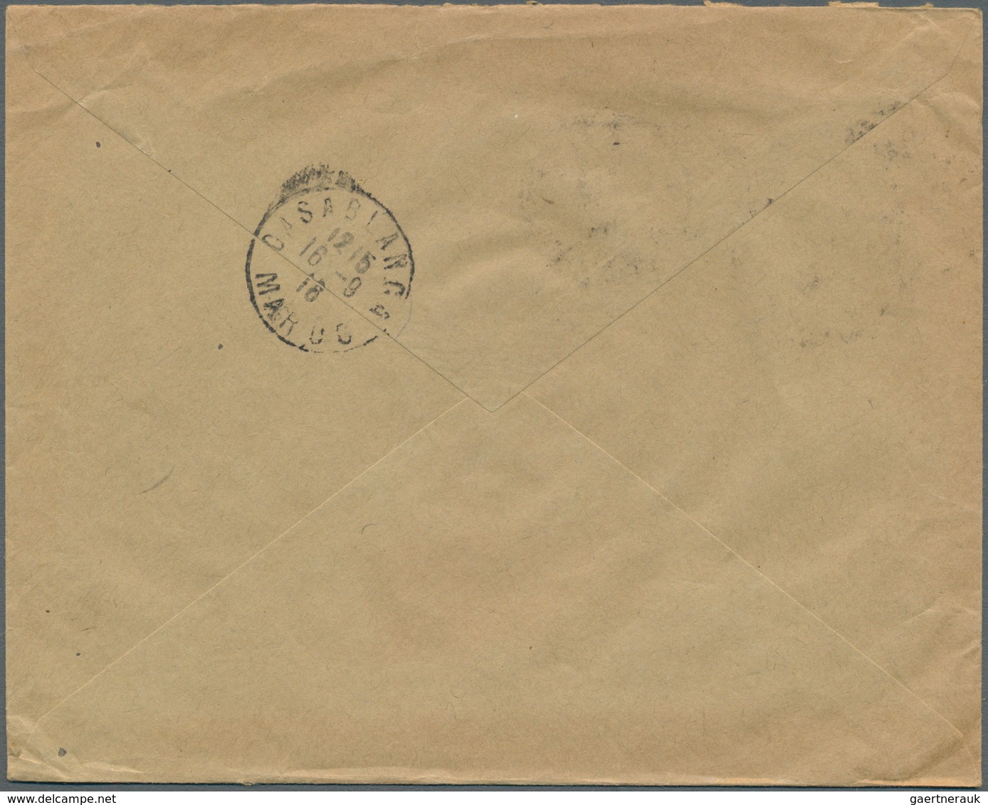 Französische Post In Marokko: 1916. Registered Envelope Addressed To Casablanca Bearing French Maroc - Other & Unclassified