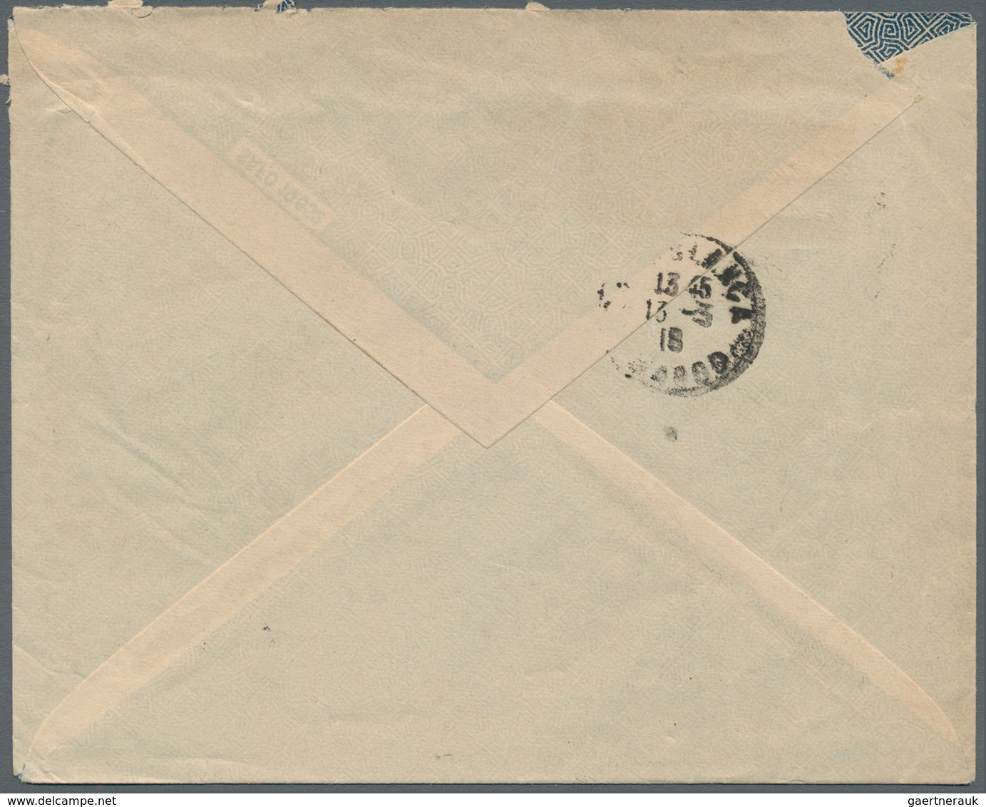 Französische Post In Marokko: 1918. Registered Envelope Addressed To Casablanca Bearing French Maroc - Autres & Non Classés