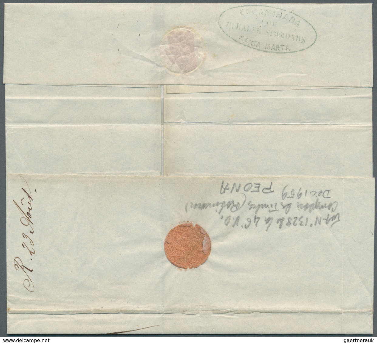 Frankreich - Stempel: 1870, "STE. MARTHE 3 AOUT 70" Octogonal Mark On Lettersheet Dated "Honda 19 Ju - 1877-1920: Période Semi Moderne