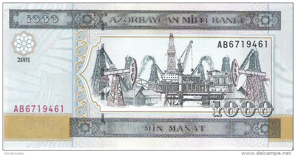 Azerbaijan - Pick 23 - 1000 Manat 2001 - Unc - Azerbaigian