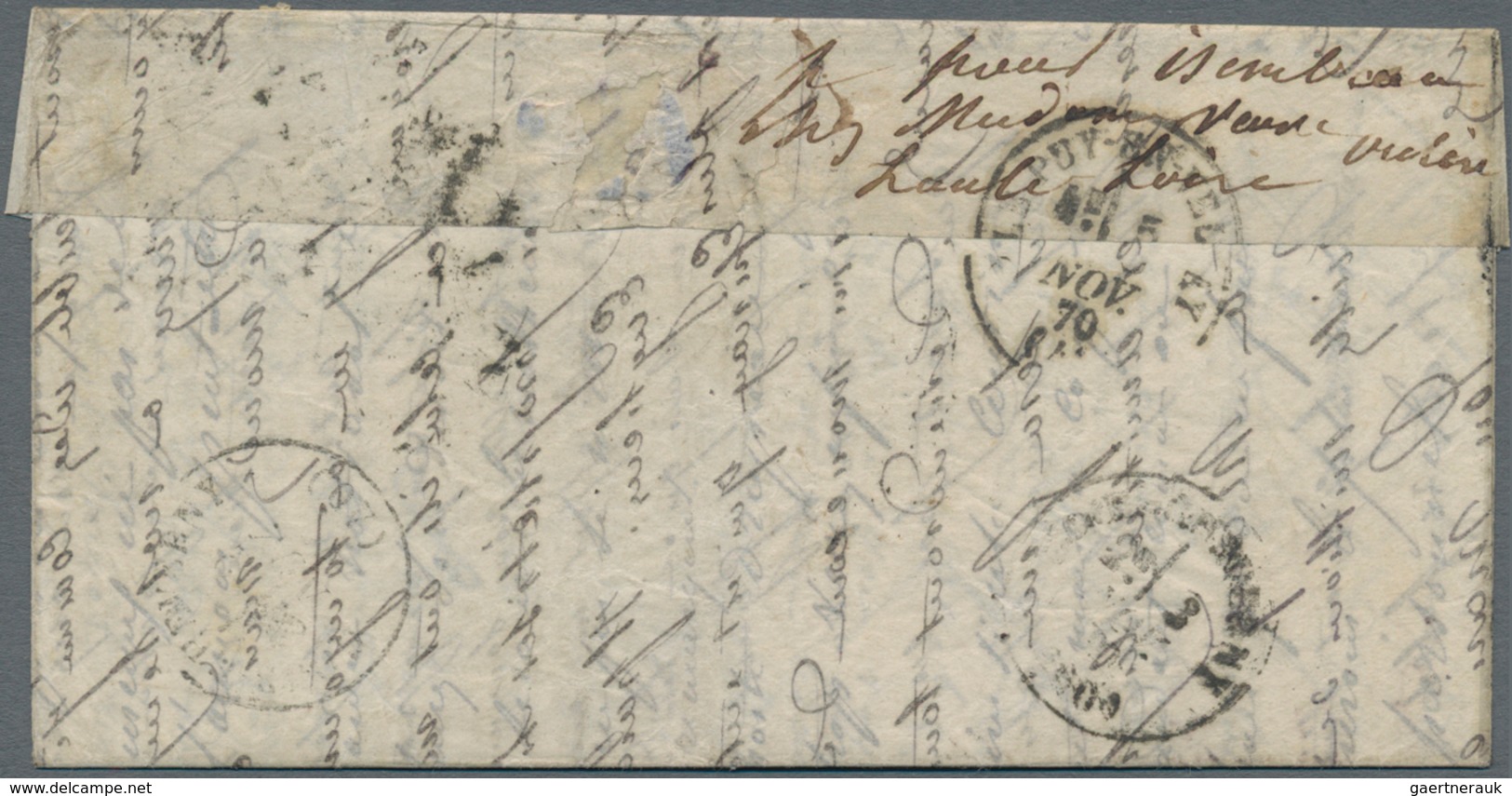 Frankreich - Ballonpost: 1870. Original Cover Flown On Ballon Monte 'Garibaldi' During The Siege Of - 1960-.... Lettres & Documents