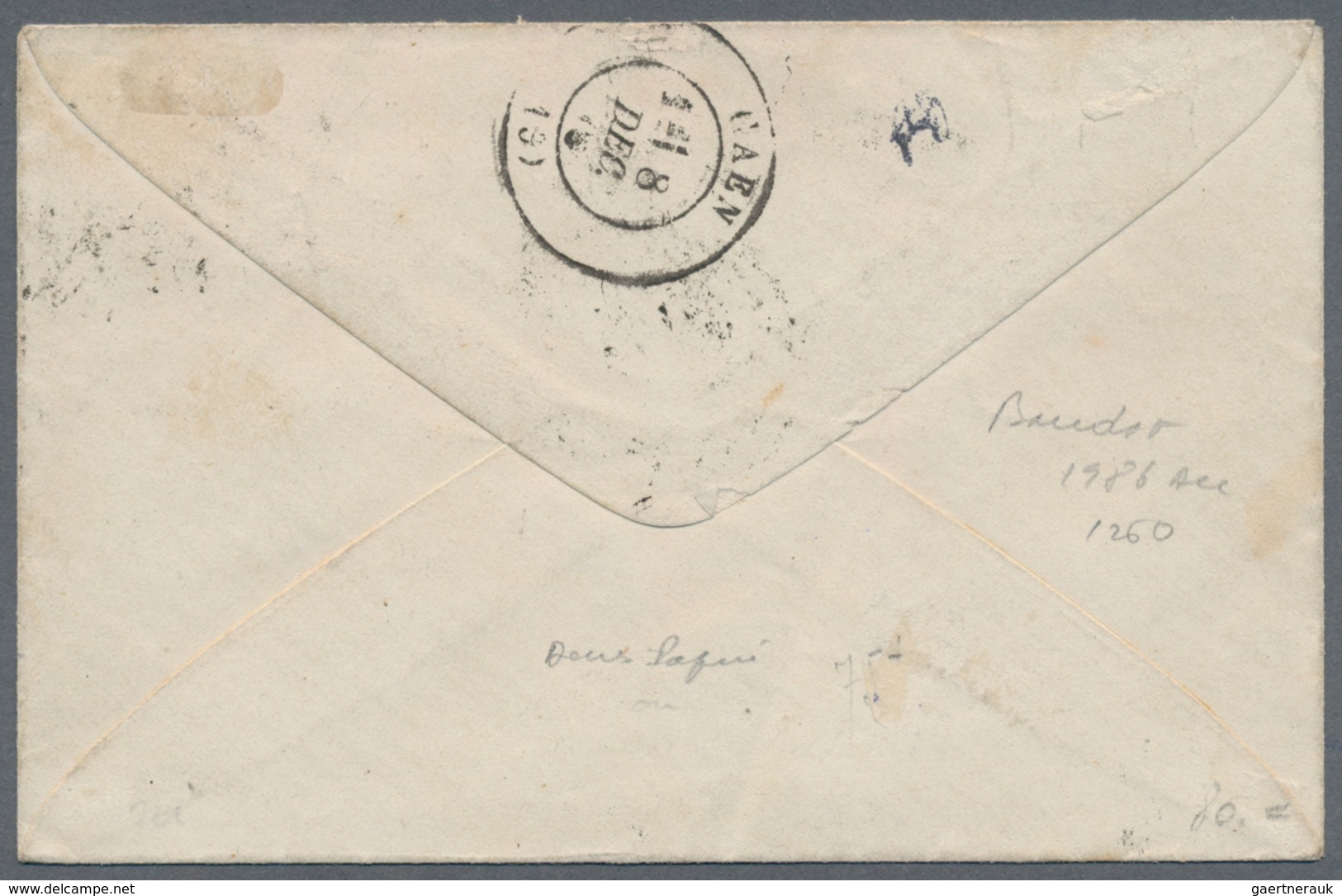 Frankreich - Ballonpost: Ballon "Denis Papin": 1870, Ceres 10 C. Brown, Vertical Pair On Envelope Fr - 1960-.... Lettres & Documents