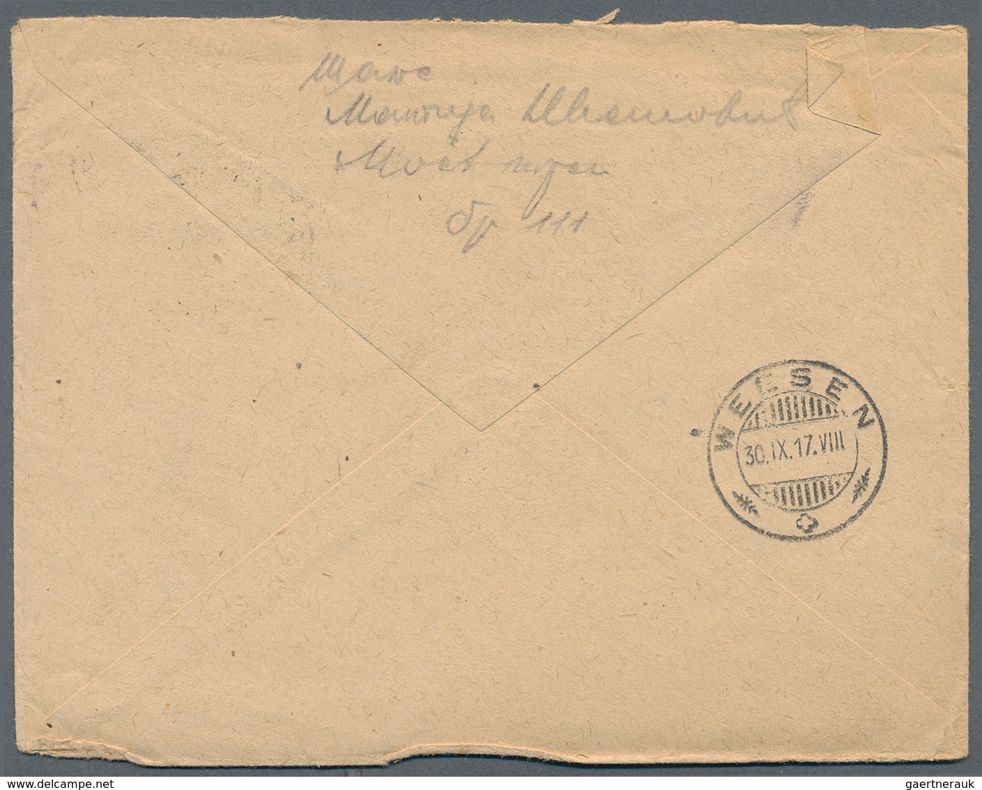 Frankreich - Militärpost / Feldpost: 1917 Two Registered Letters And One Letter By Ordinary Mail Of - Timbres De Franchise Militaire