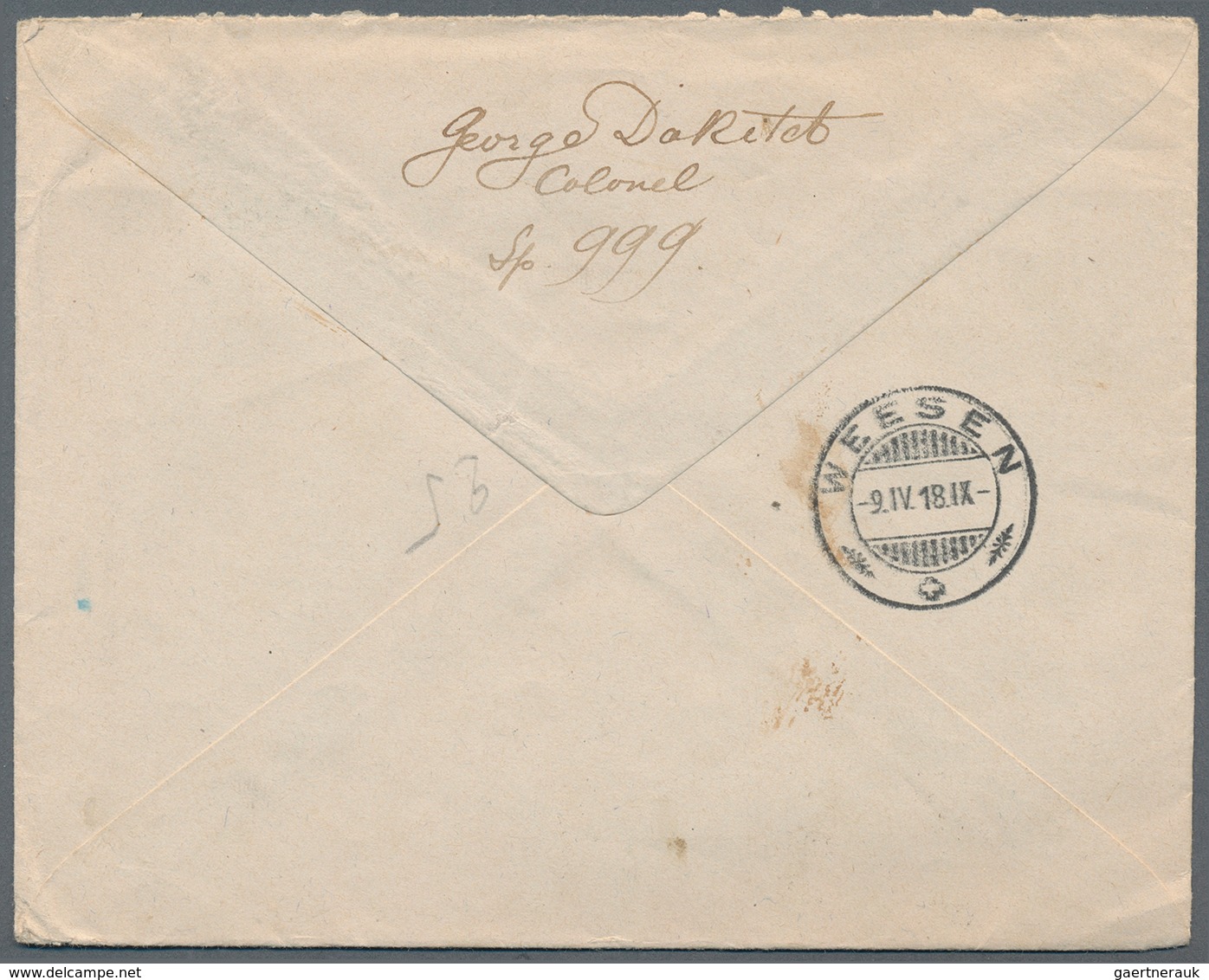 Frankreich - Militärpost / Feldpost: 1917 Two Registered Letters Of The French Troops In Serbia With - Militärische Franchisemarken