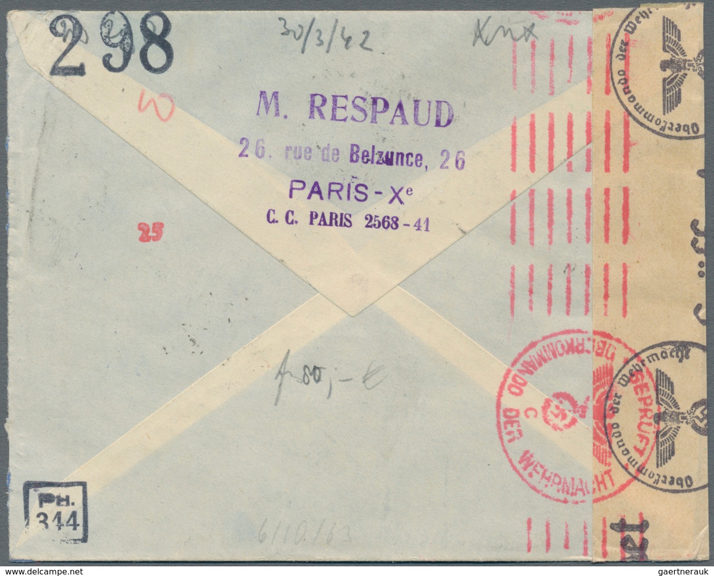 Frankreich - Besonderheiten: 1862 - 1942, postage stamp Napoleon 30 C brown on letter St. Mande to H