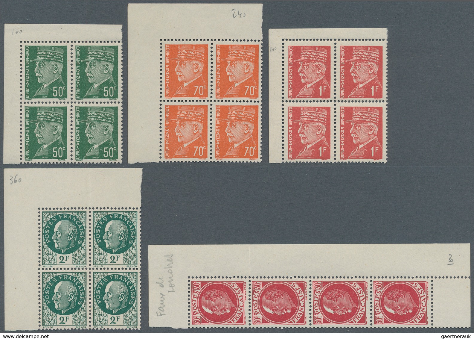 Frankreich - Besonderheiten: 1944, French Propaganda-stamps 50 C, 70 C. And 1 Fr. De Gaulle And 30 C - Autres & Non Classés