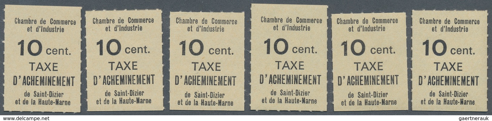 Frankreich - Besonderheiten: 1968, SAINT-DIZIER Et De La Haute-Marne 10cent. TAXE D’ACHEMINEMENT Six - Other & Unclassified