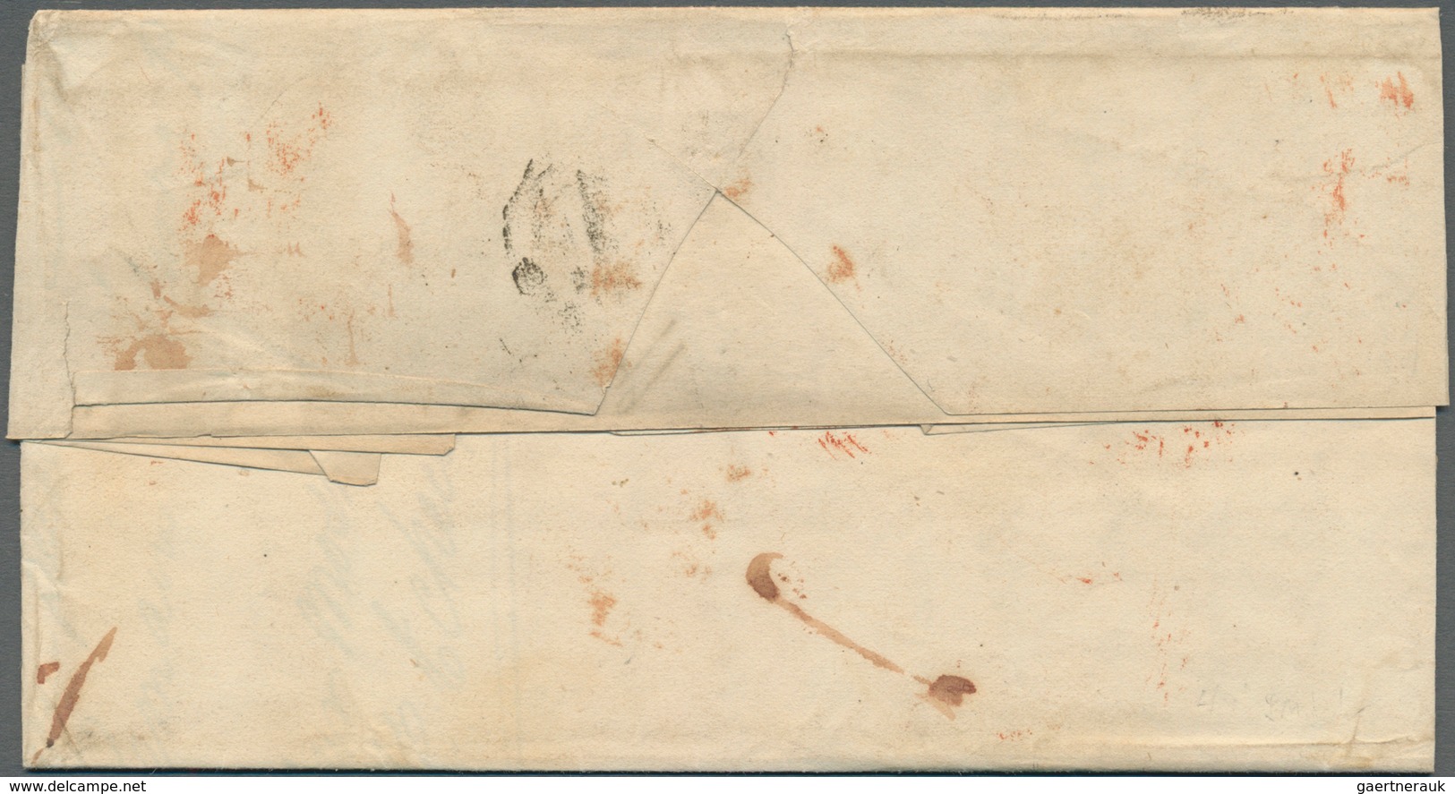 Gibraltar: 1849. Stampless Envelope (small Stains) Written From Gibraltar Dated '16th Jan 1849' Addr - Gibraltar