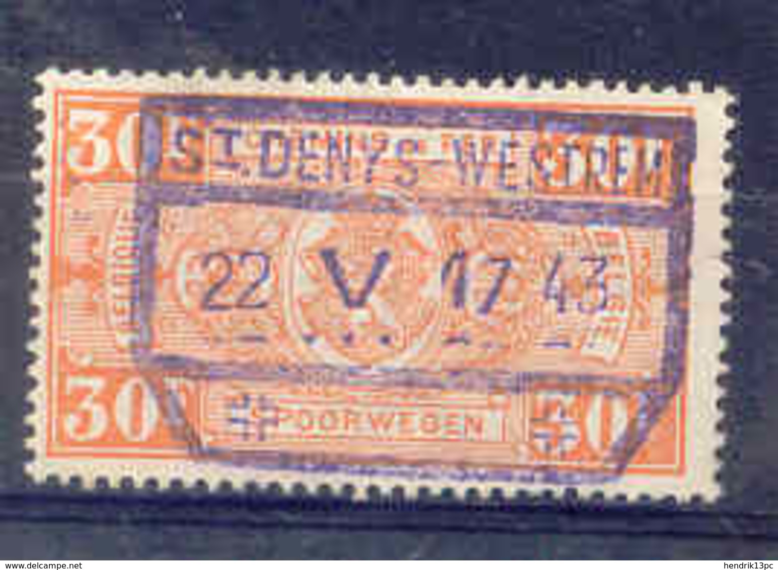 B542 -België Spoorweg Chemin De Fer  Stempel ST DENYS WESTREM - Autres & Non Classés