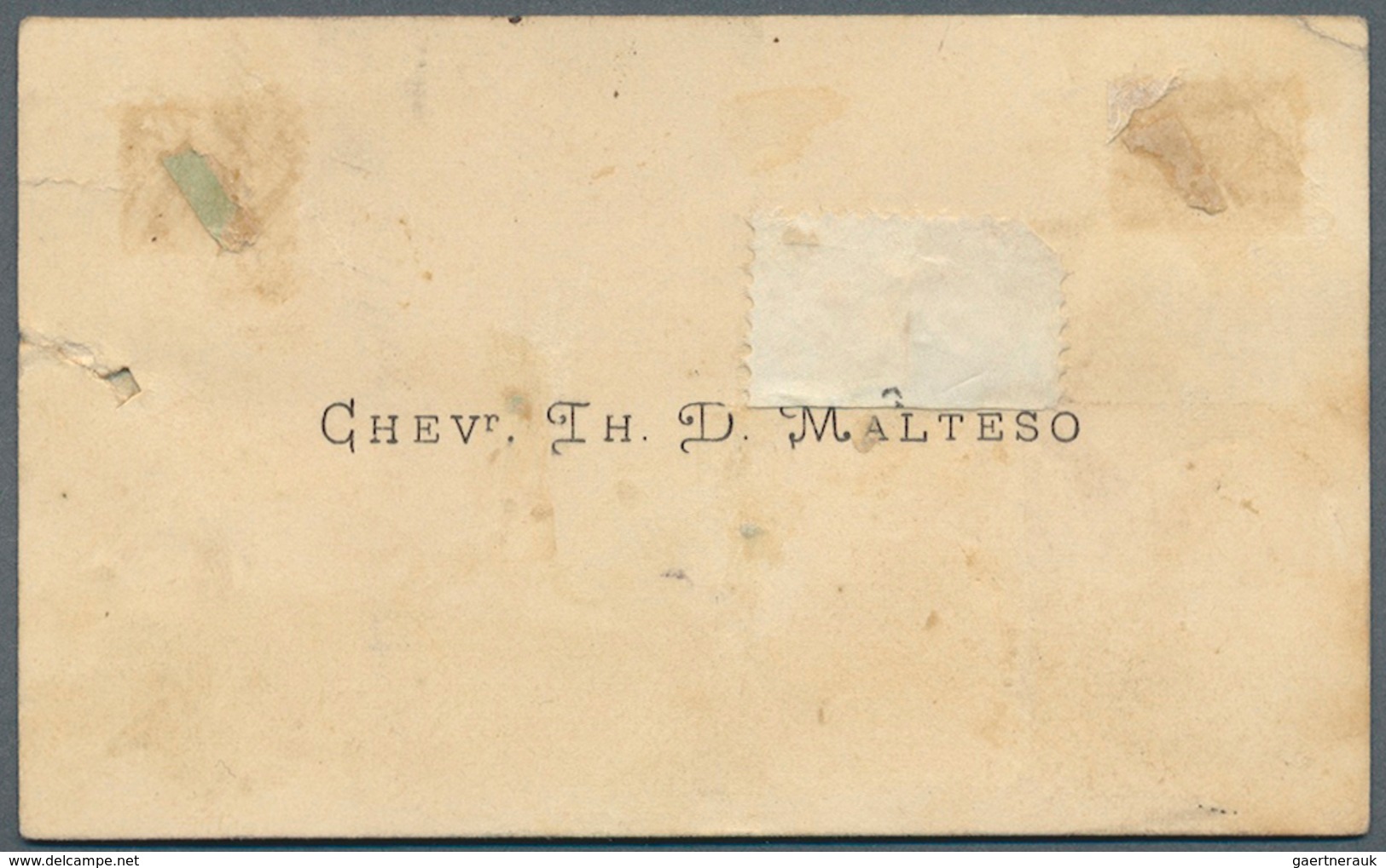 Griechenland: 1889. Registered Business Card Addressed To Paris Bearing 'Small Hermes' Yvert 82, 25 - Autres & Non Classés