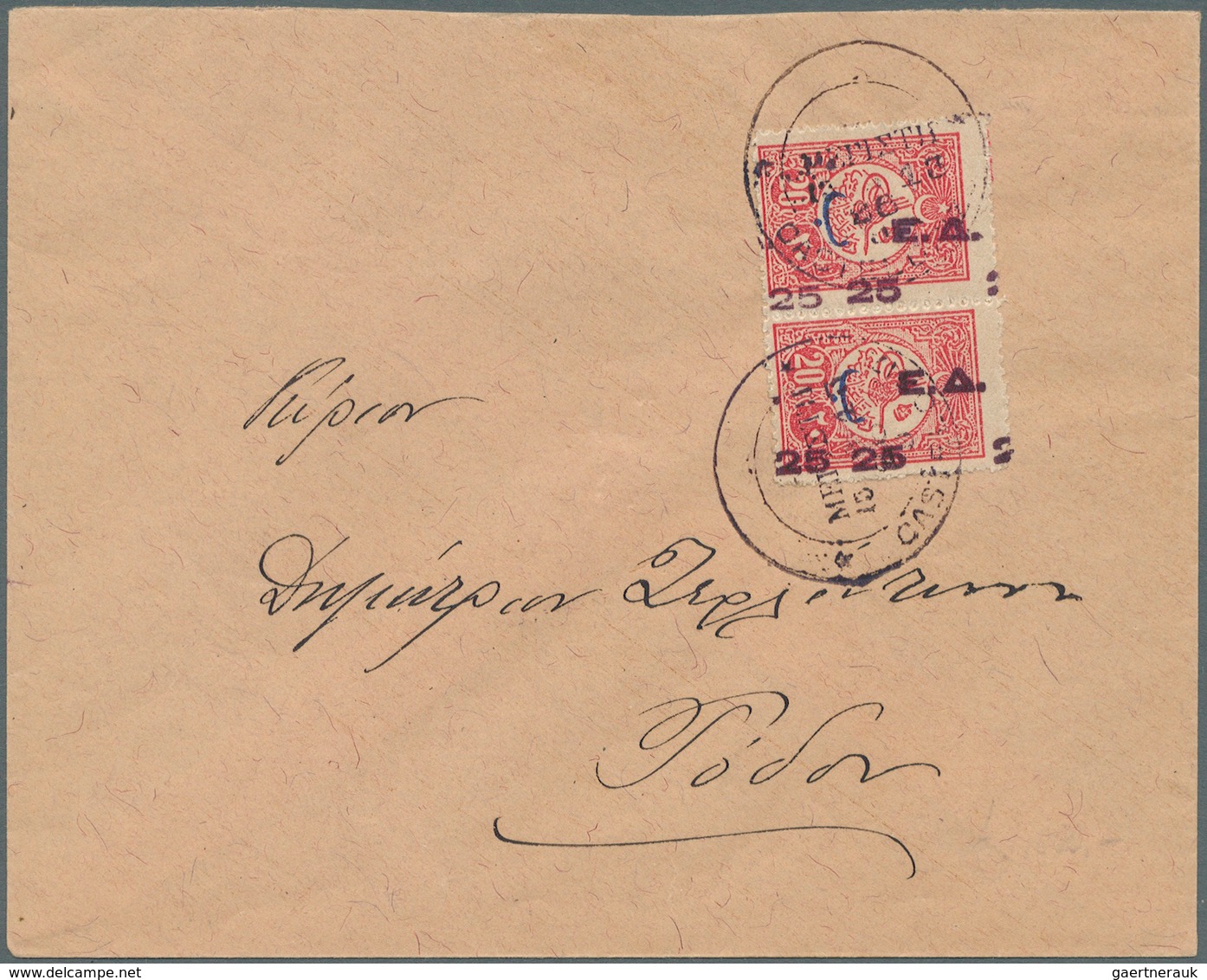 Griechenland - Besonderheiten: 1913 - OCCUPATION OF CASTELORIZO: Envelope Addressed To Rhodes Bearin - Other & Unclassified