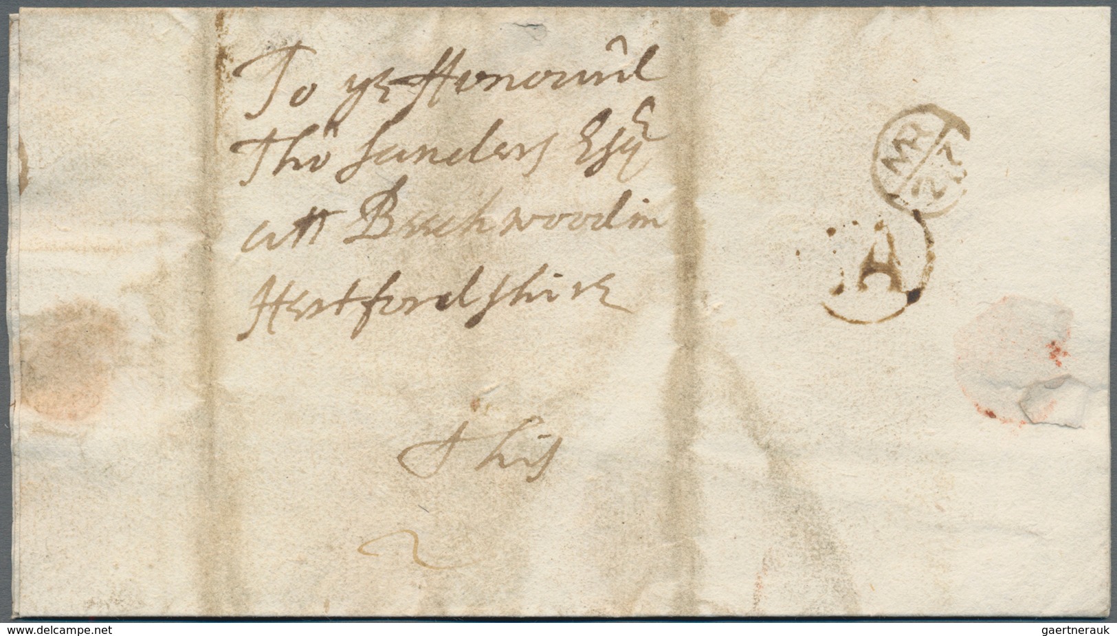 Großbritannien - Vorphilatelie: 1692, Entire Lettersheet With Full Message From London To Hertfordsh - ...-1840 Préphilatélie