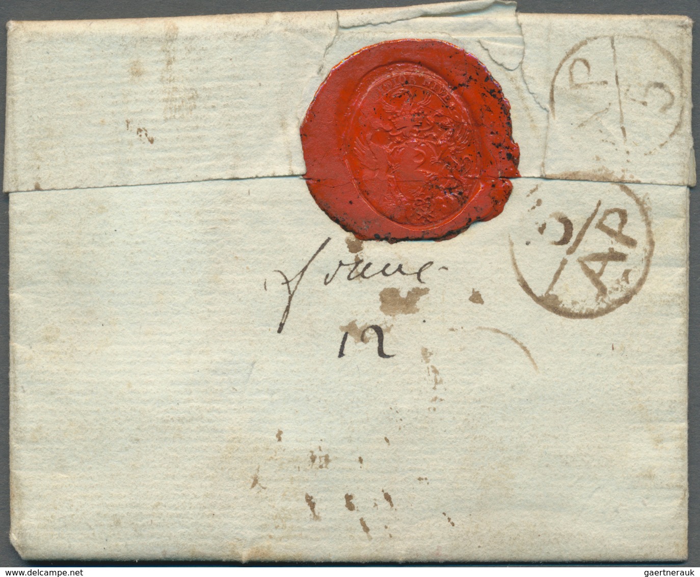 Großbritannien - Vorphilatelie: 1784, Incoming Mail From ST. QUENTIN/France Via PARIS, Calais And Do - ...-1840 Prephilately