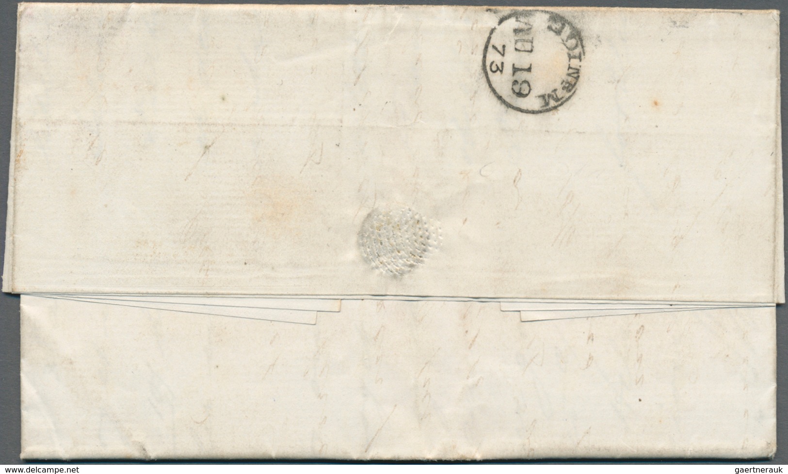 Großbritannien: 1873 Destination FAROE ISLANDS: Entire Letter From Liverpool To Tveraa (Tvøroyri) On - Other & Unclassified