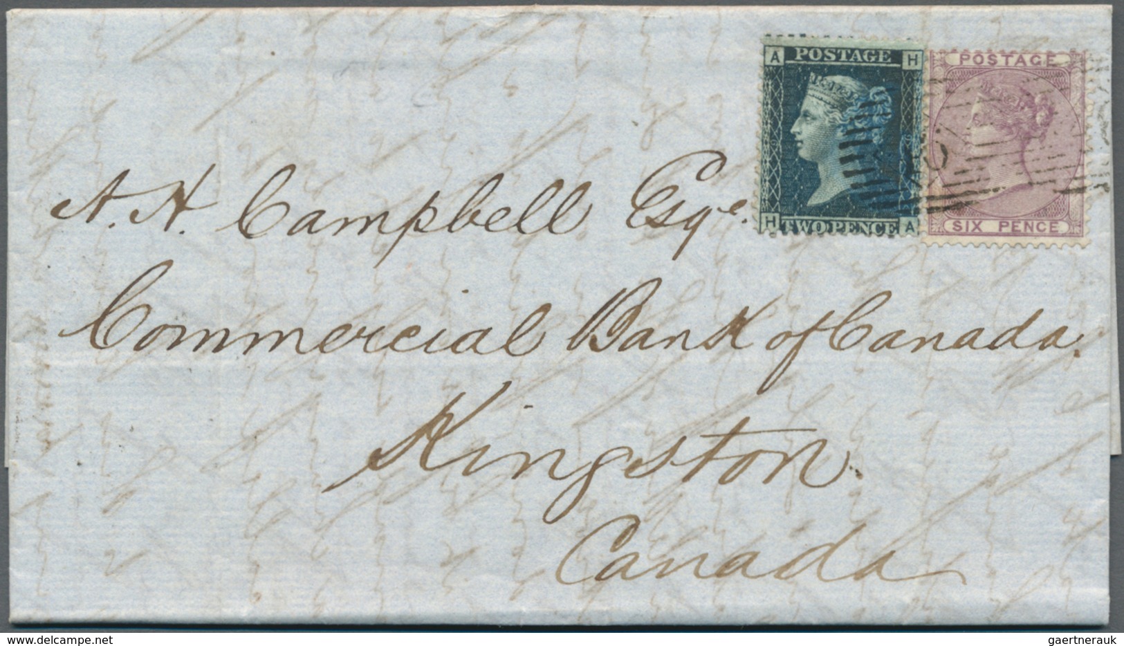 Großbritannien: 1861 Destination CANADA: Entire Letter From London To Kingston (Ontario, Canada) Bea - Other & Unclassified