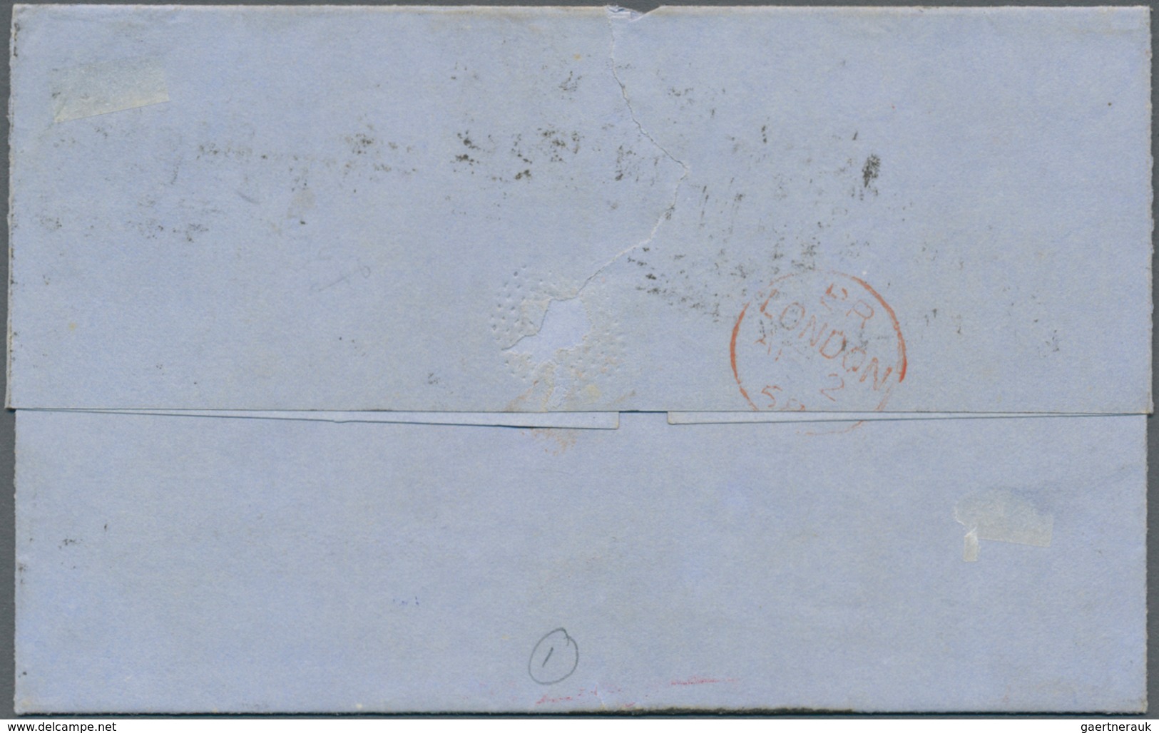 Großbritannien: 1868 Destination COSTA RICA: Folded Cover From Glasgow, Scotland To San José, Costa - Other & Unclassified