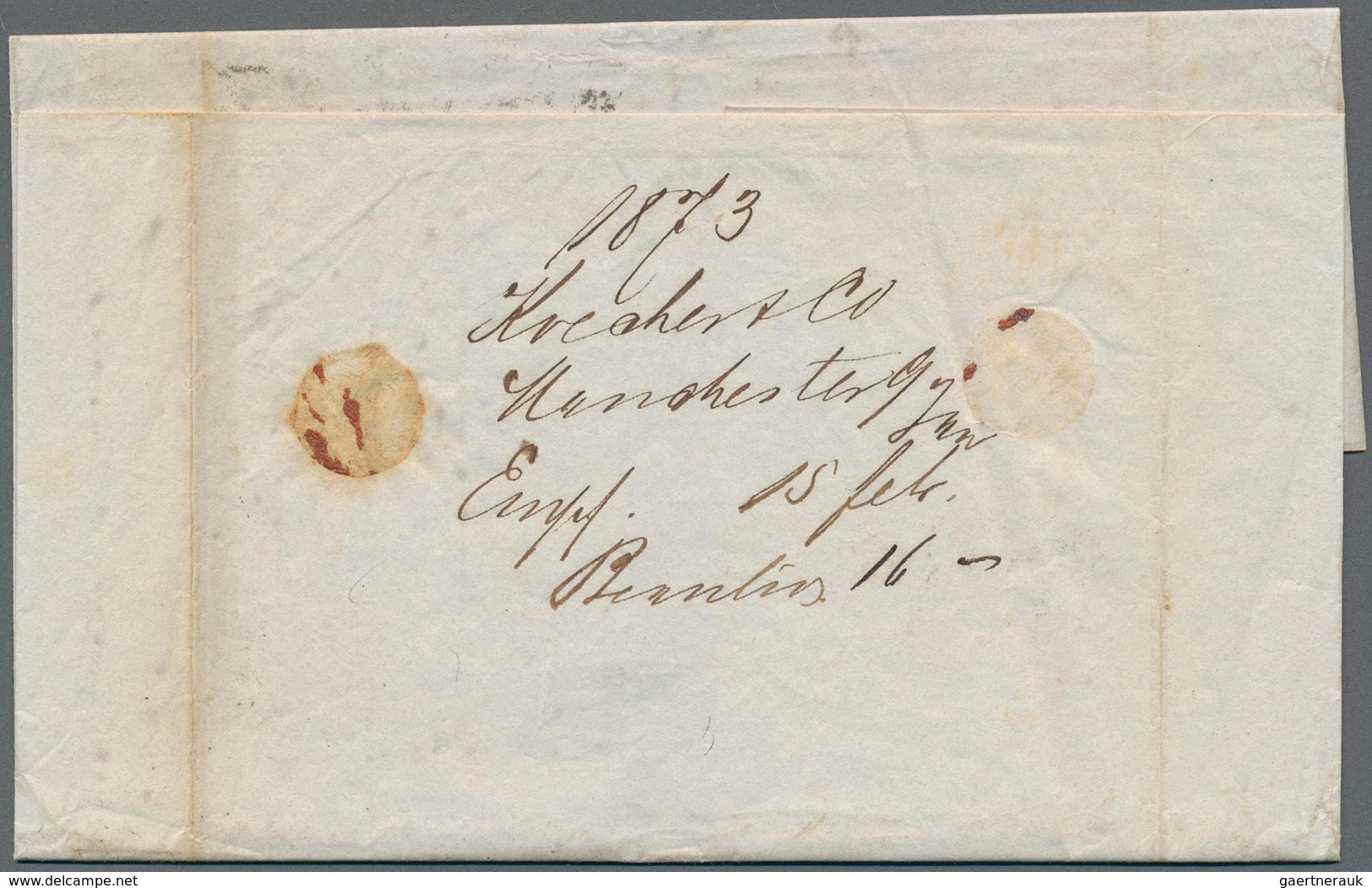 Großbritannien: 1873 Destination HAWAII: Entire Letter From Manchester To Hawaii 'Via Cork & New Yor - Sonstige & Ohne Zuordnung