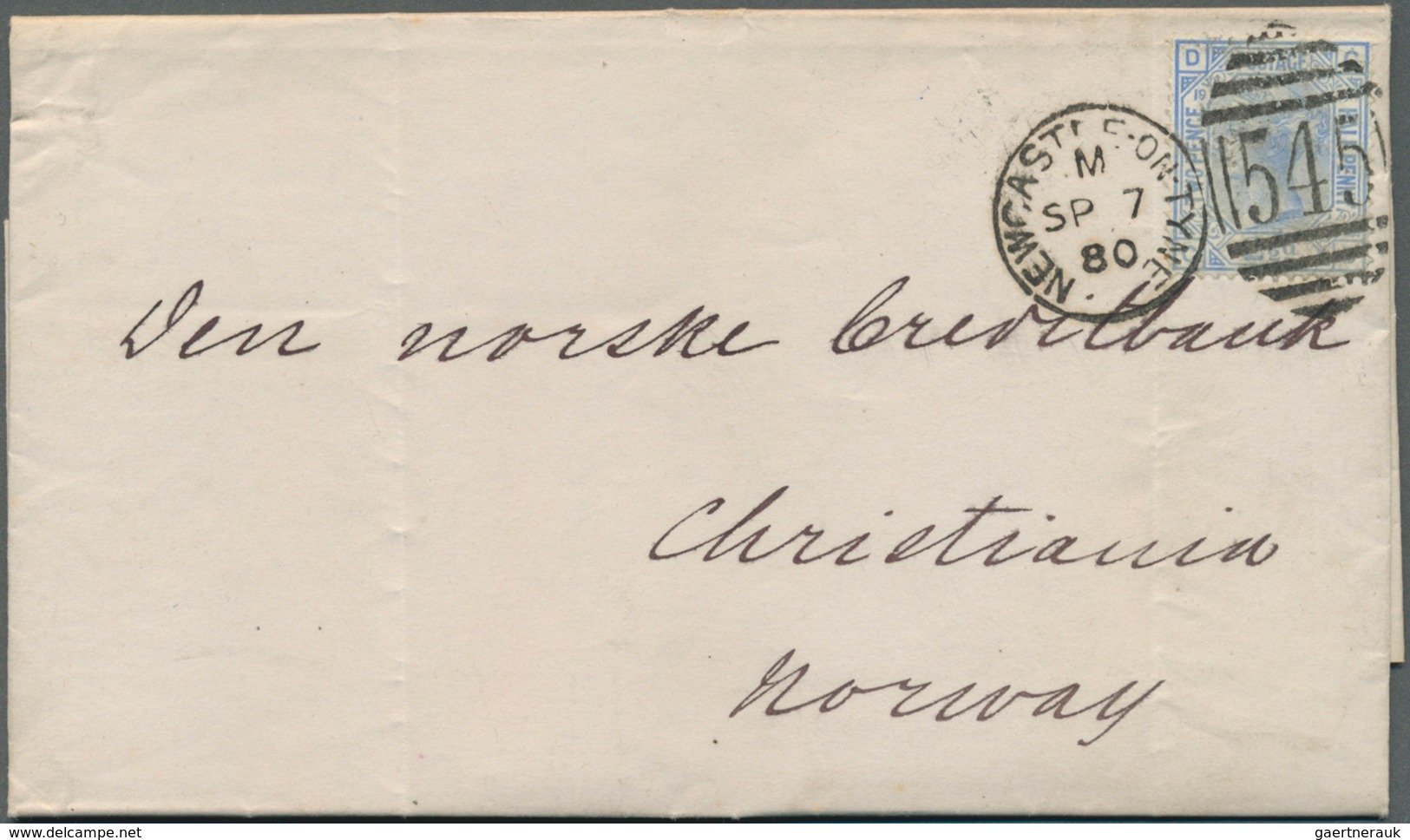 Großbritannien: 1876/1880, 3 Auslandsbriefe, Davon 2x UPU-Porto 21/2 Nach Norwegen Bzw. USA (etwas V - Sonstige & Ohne Zuordnung