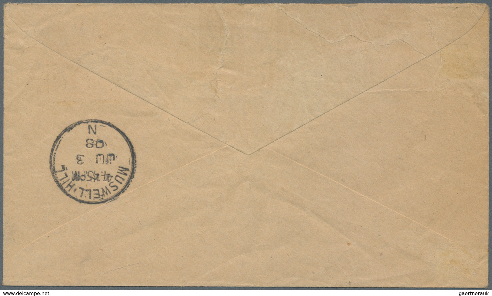 Großbritannien: 1908, One Penny Red Single Franking On Telegram Letter "The Eastern Telegraph Compan - Other & Unclassified