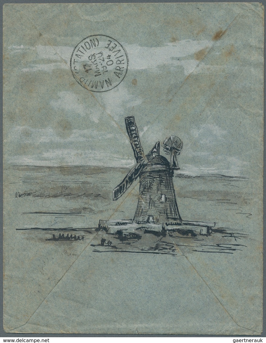 Großbritannien: 1906. Hand Painted Envelope Addressed To Belgium Bearing SG 230, 2½d Blue Tied By Ke - Autres & Non Classés