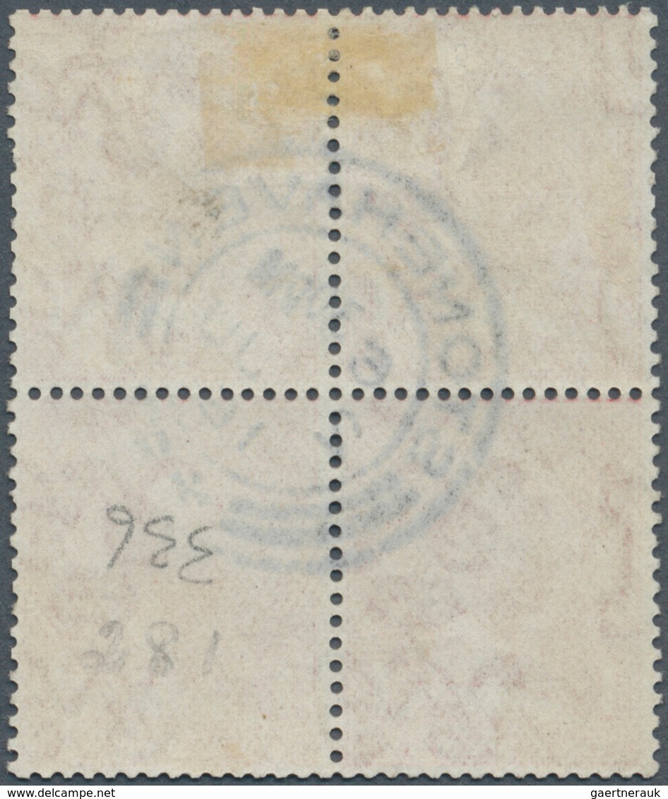 Großbritannien: 1912, 1d. Scarlet, Wm Simple Cipher, Die 1B, Inverted Watermark, Block Of Four Showi - Sonstige & Ohne Zuordnung