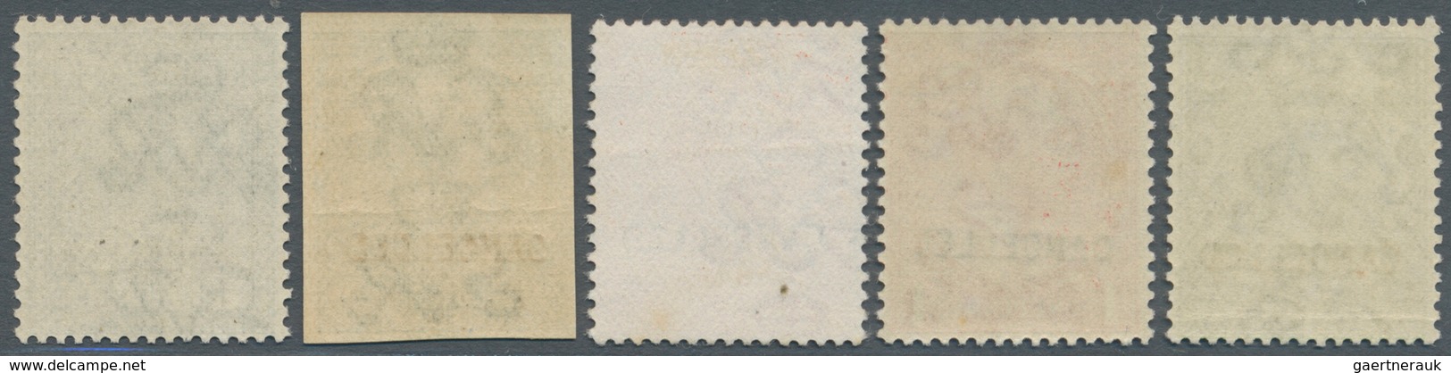Großbritannien: 1912/1913, KGV Simple Cypher, "Cancelled" Overprints Type 24, ½d., 1d., 2d. (no Gum) - Sonstige & Ohne Zuordnung