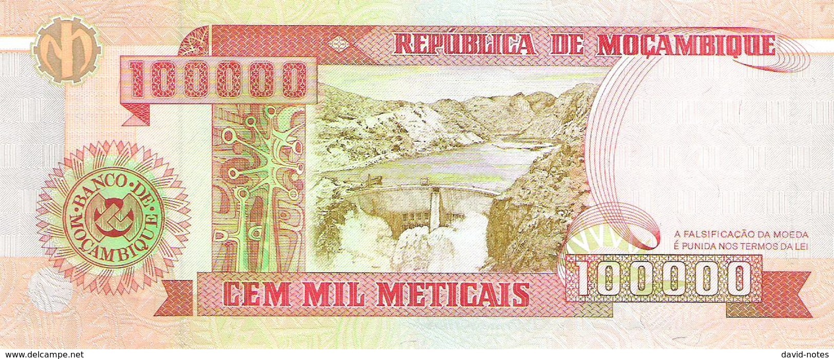 Mozambique - Pick 139 - 100.000 (100000) Meticais 1993 - Unc - Mozambico