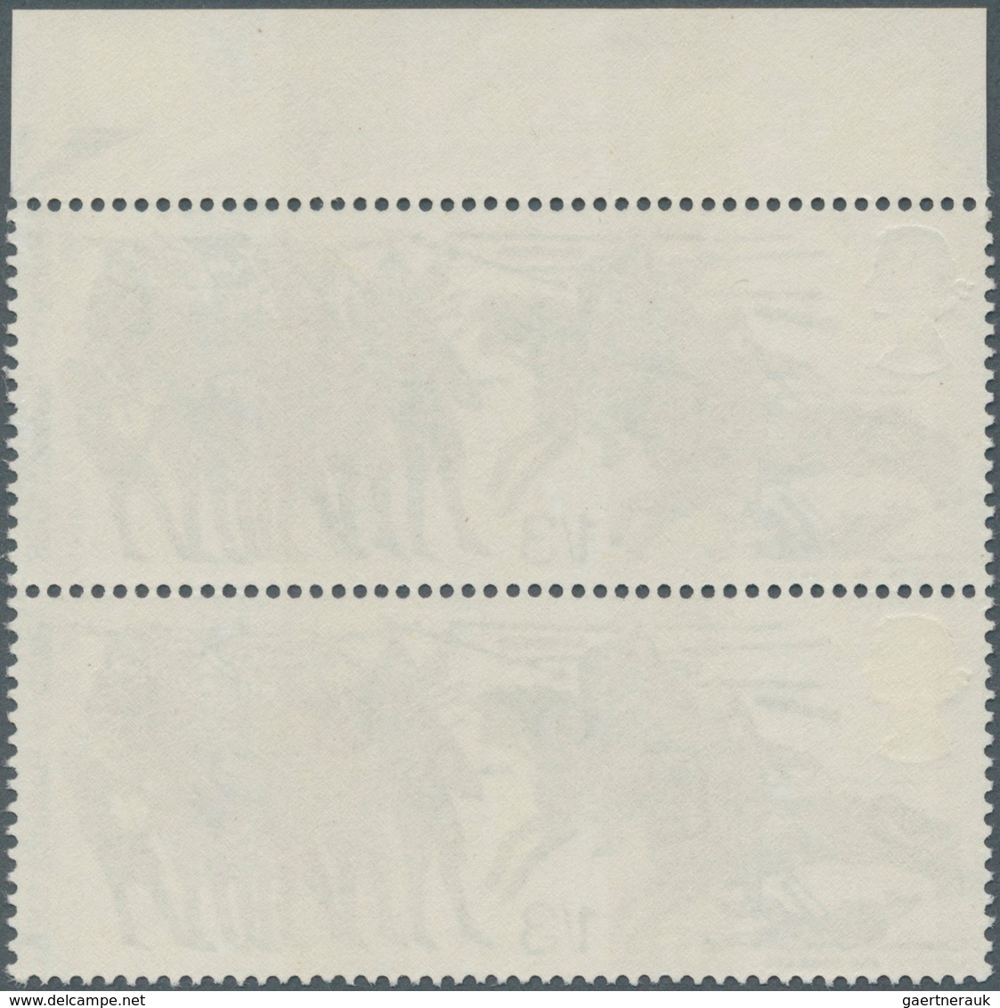 Großbritannien: 1966, 1 Sh. 3 D. Battle Of Hastings, Phosphor Bands, Vertical Pair With Upper Margin - Other & Unclassified