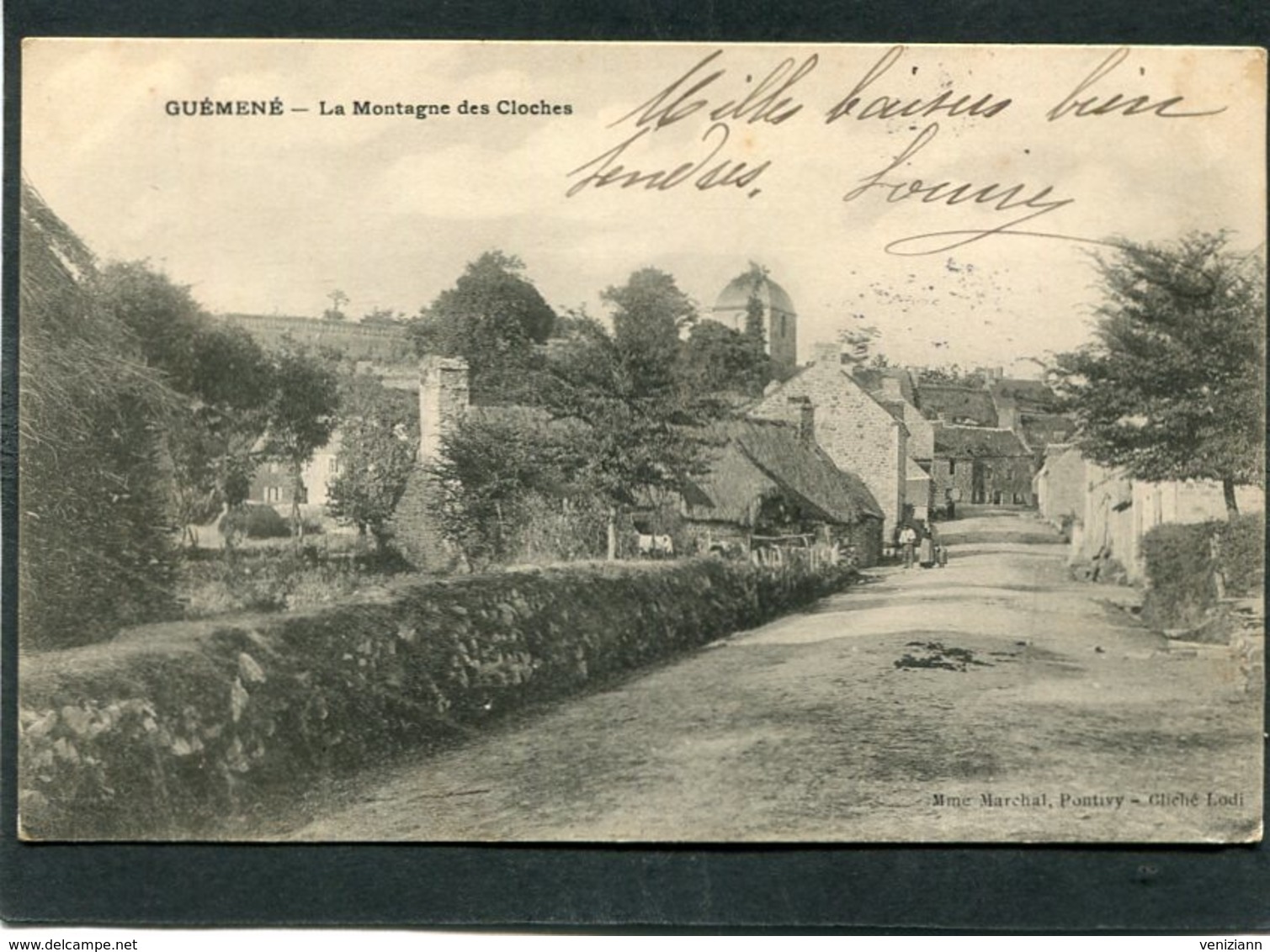 CPA - GUEMENE - La Montagne Des Cloches, Animé - Guemene Sur Scorff