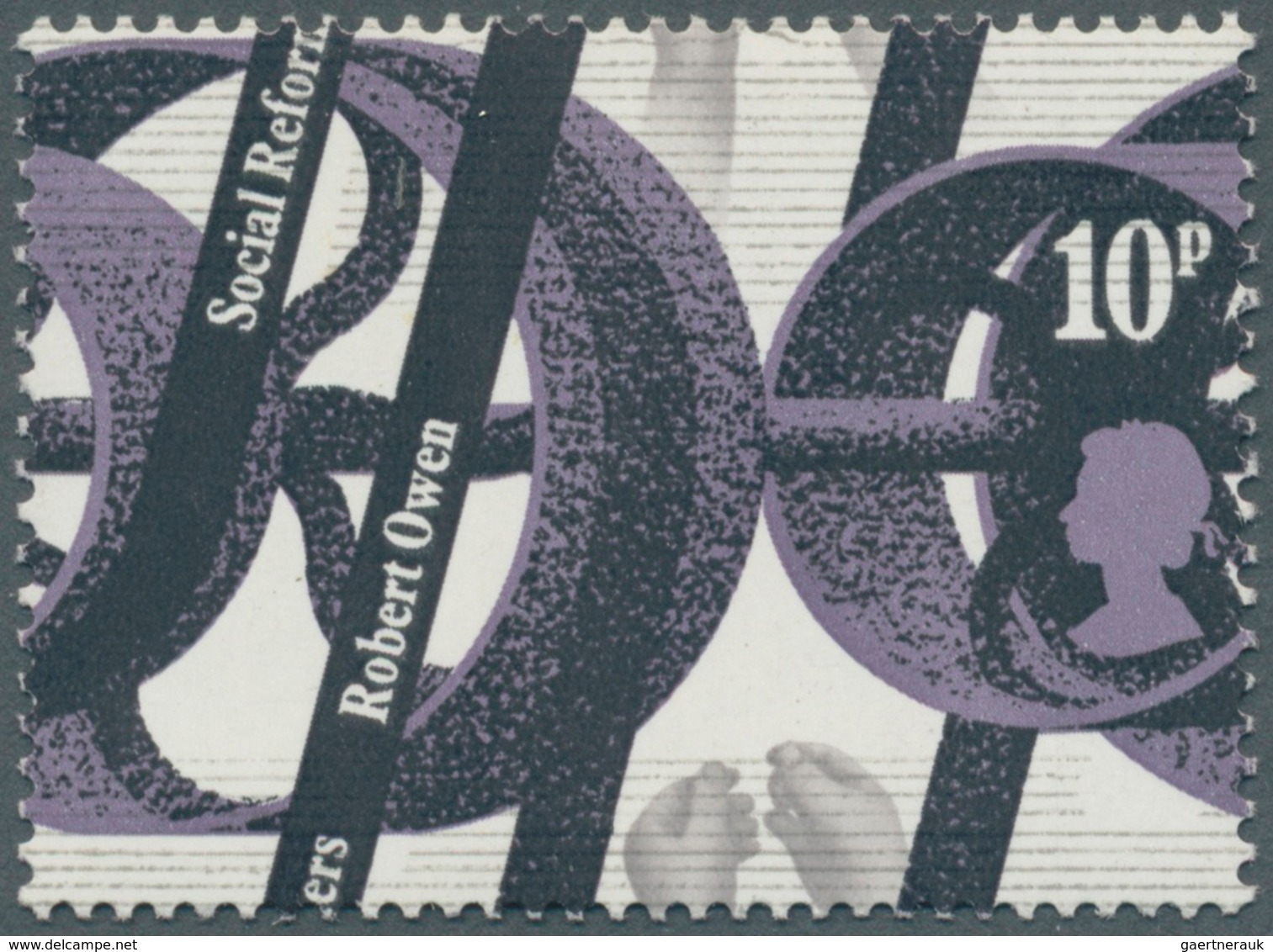 Großbritannien: 1976, 10 P. Machinery, Misperforated Copy, Therefore Denomination And Queen's Head I - Autres & Non Classés
