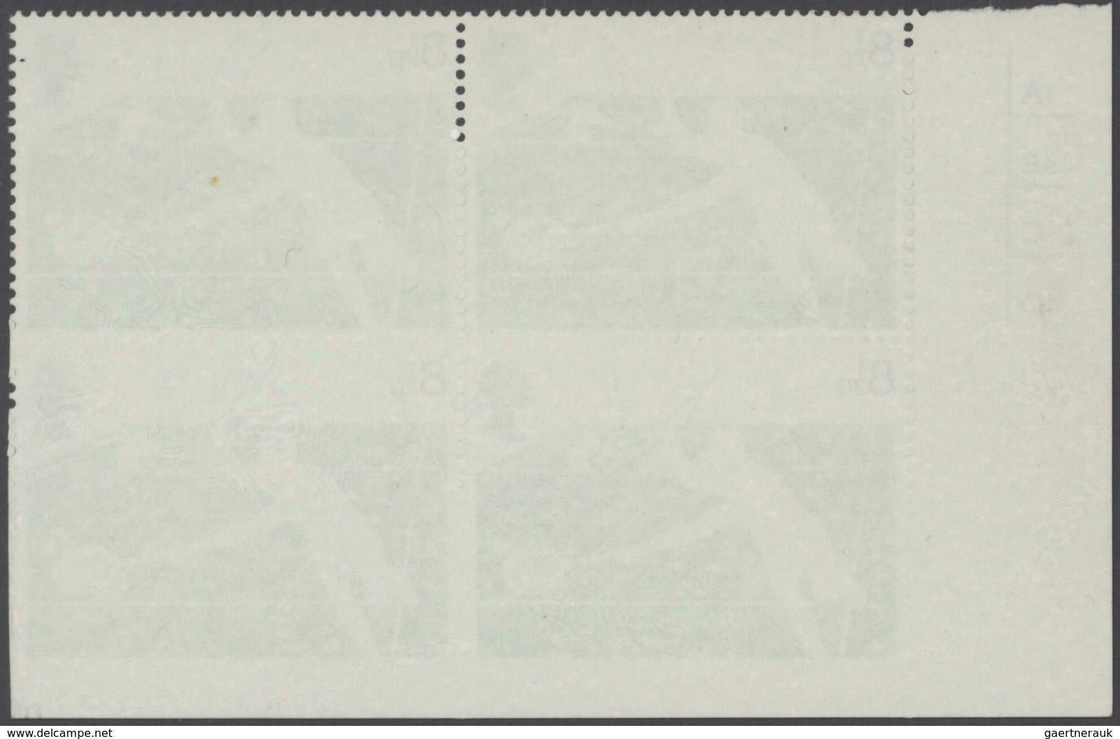 Großbritannien: 1977, 8 1/2 P. Lawn Tennis, Block Of 4 From The Lower Left Corner Of The Sheet With - Sonstige & Ohne Zuordnung